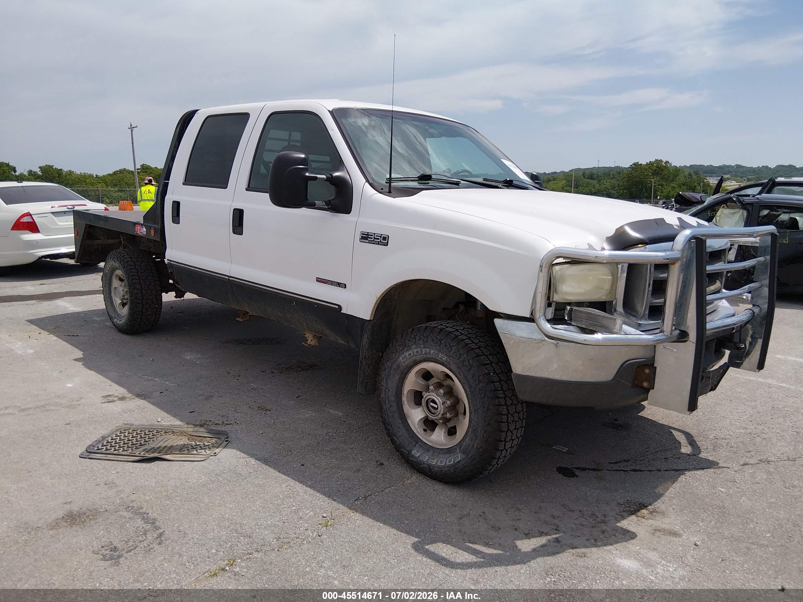 1999 Ford F-350 Lariat/xl/xlt White vin: 1FTSW31F5XED03008