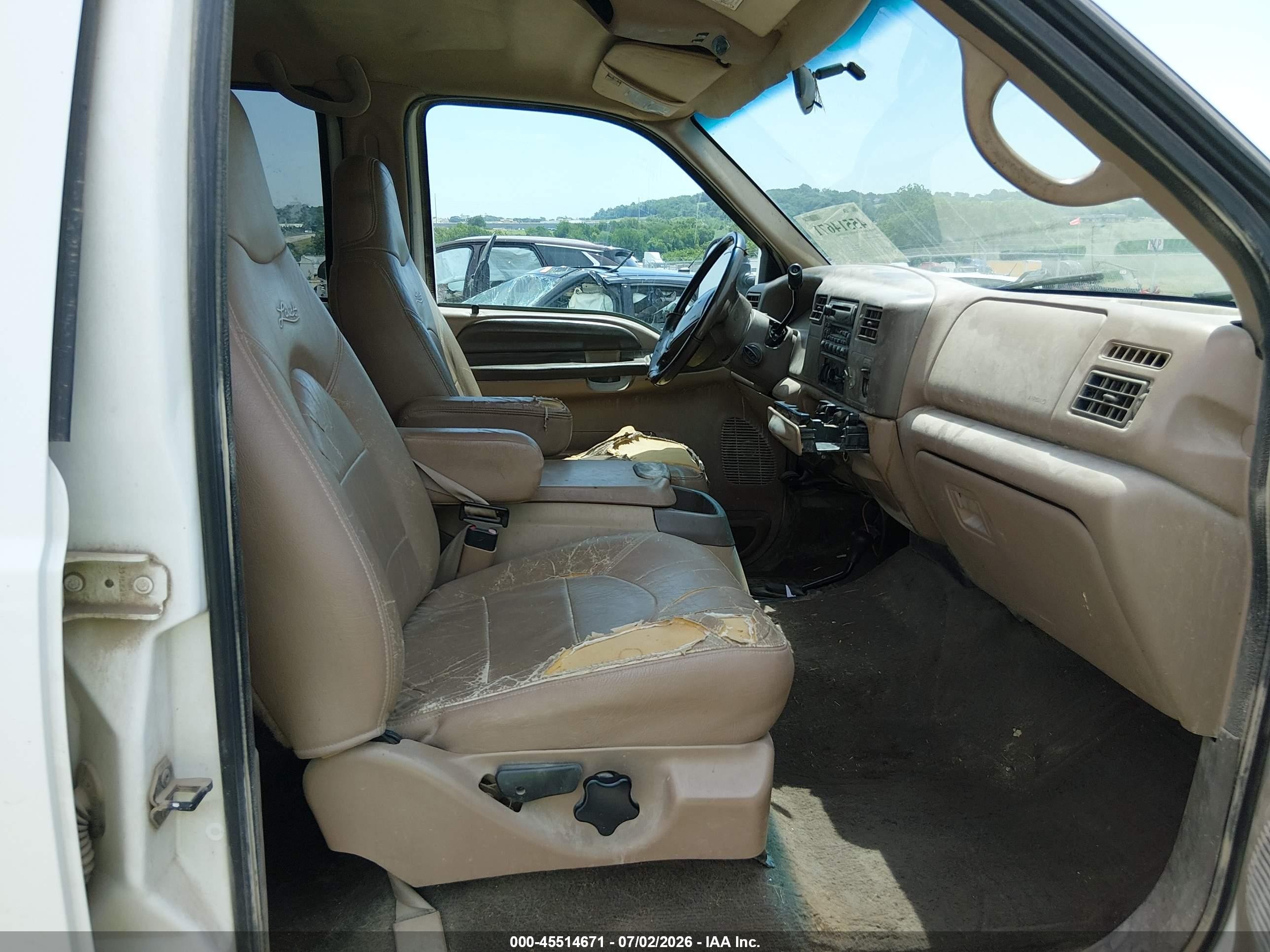 1999 Ford F-350 Lariat/xl/xlt White vin: 1FTSW31F5XED03008