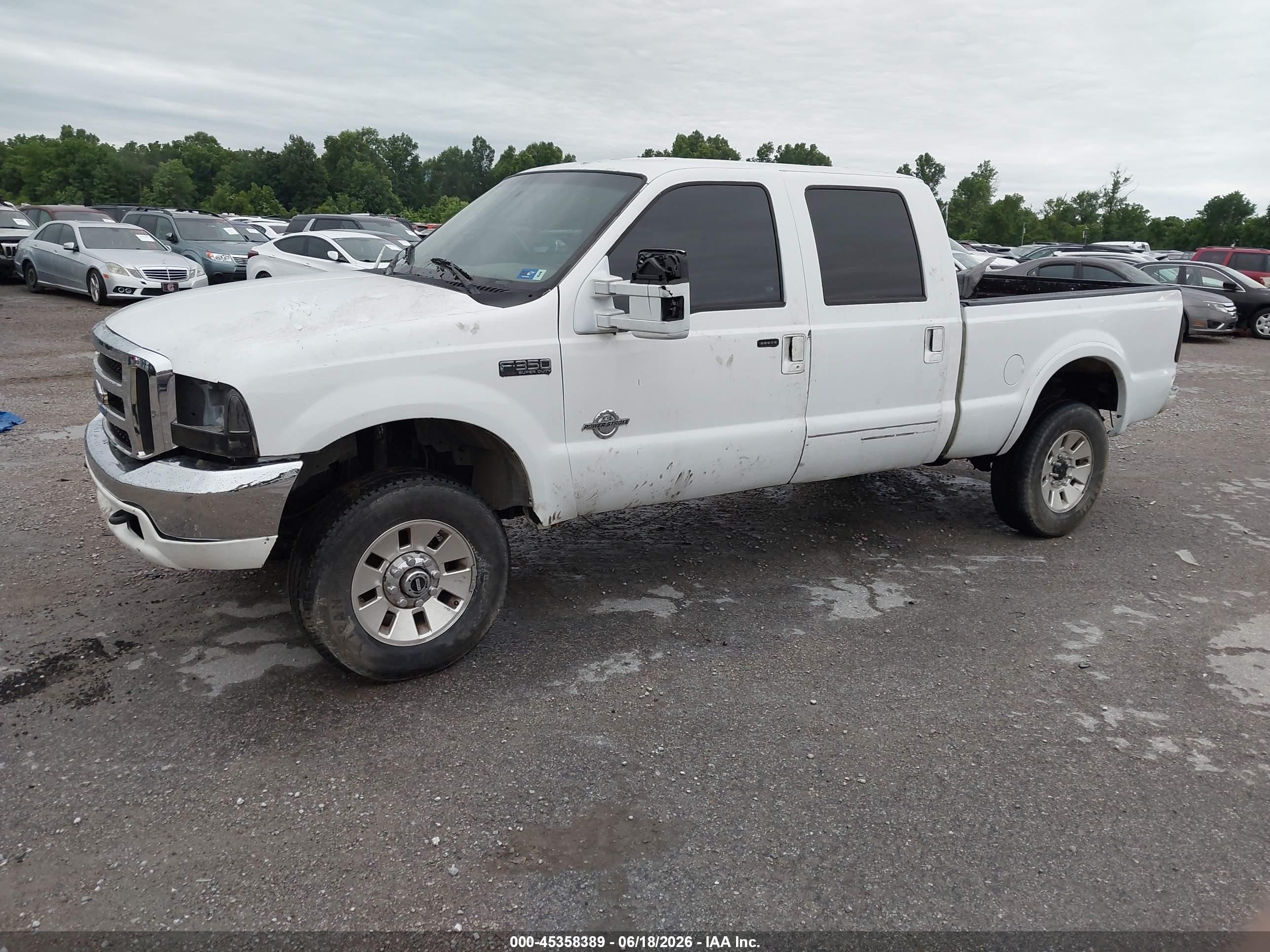 2001 Ford F-350 Lariat/xl/xlt White vin: 1FTSW31F61EA11407