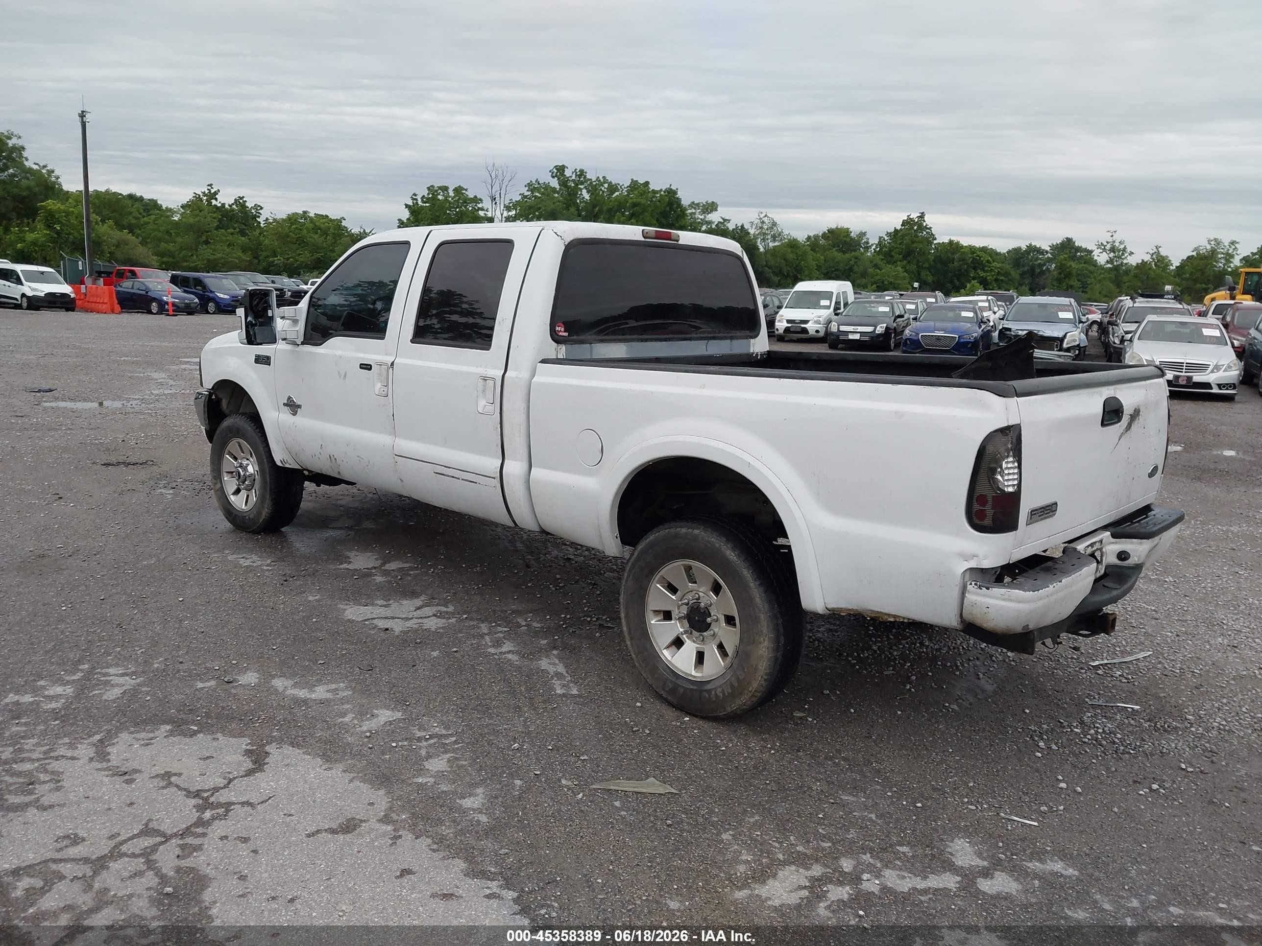 2001 Ford F-350 Lariat/xl/xlt White vin: 1FTSW31F61EA11407