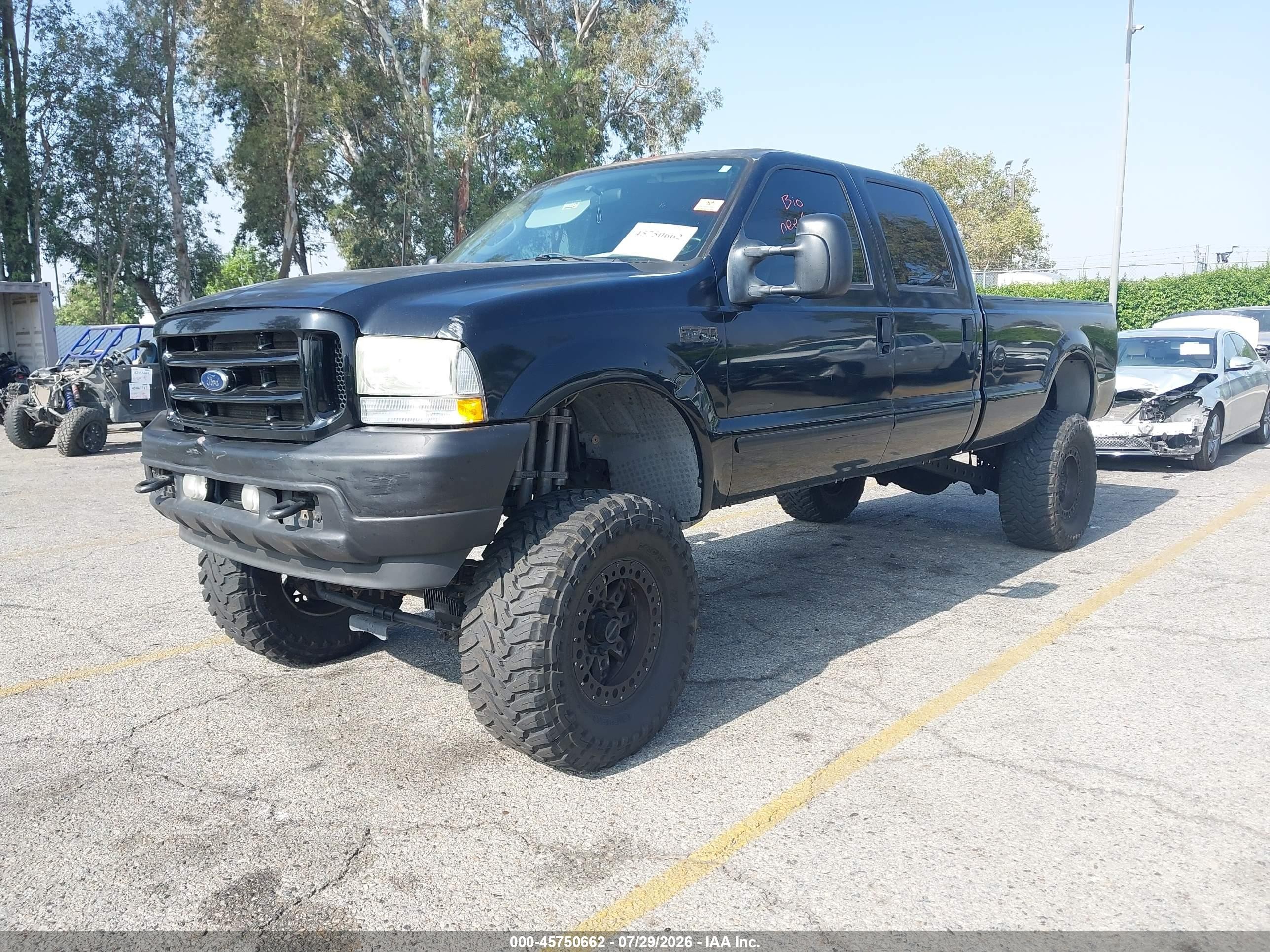 2003 Ford F-350 Lariat/xl/xlt Black vin: 1FTSW31F83EB10863