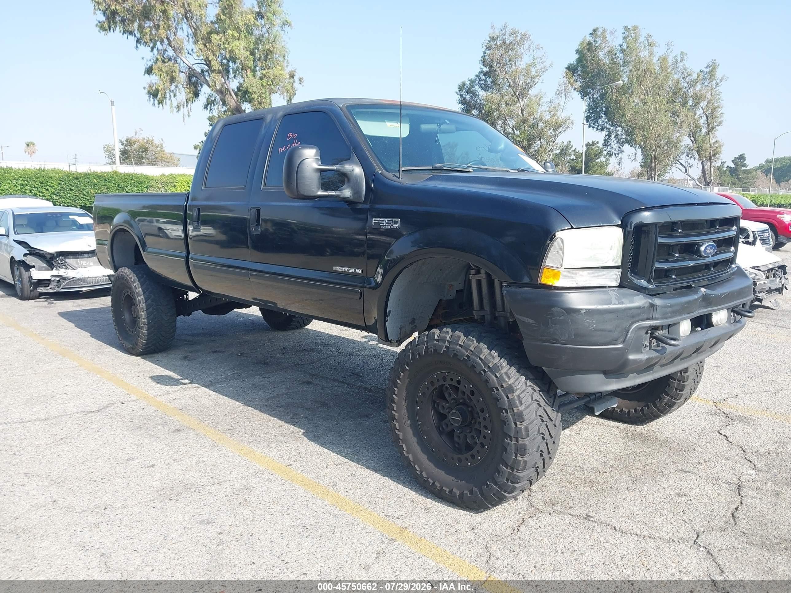 2003 Ford F-350 Lariat/xl/xlt Black vin: 1FTSW31F83EB10863