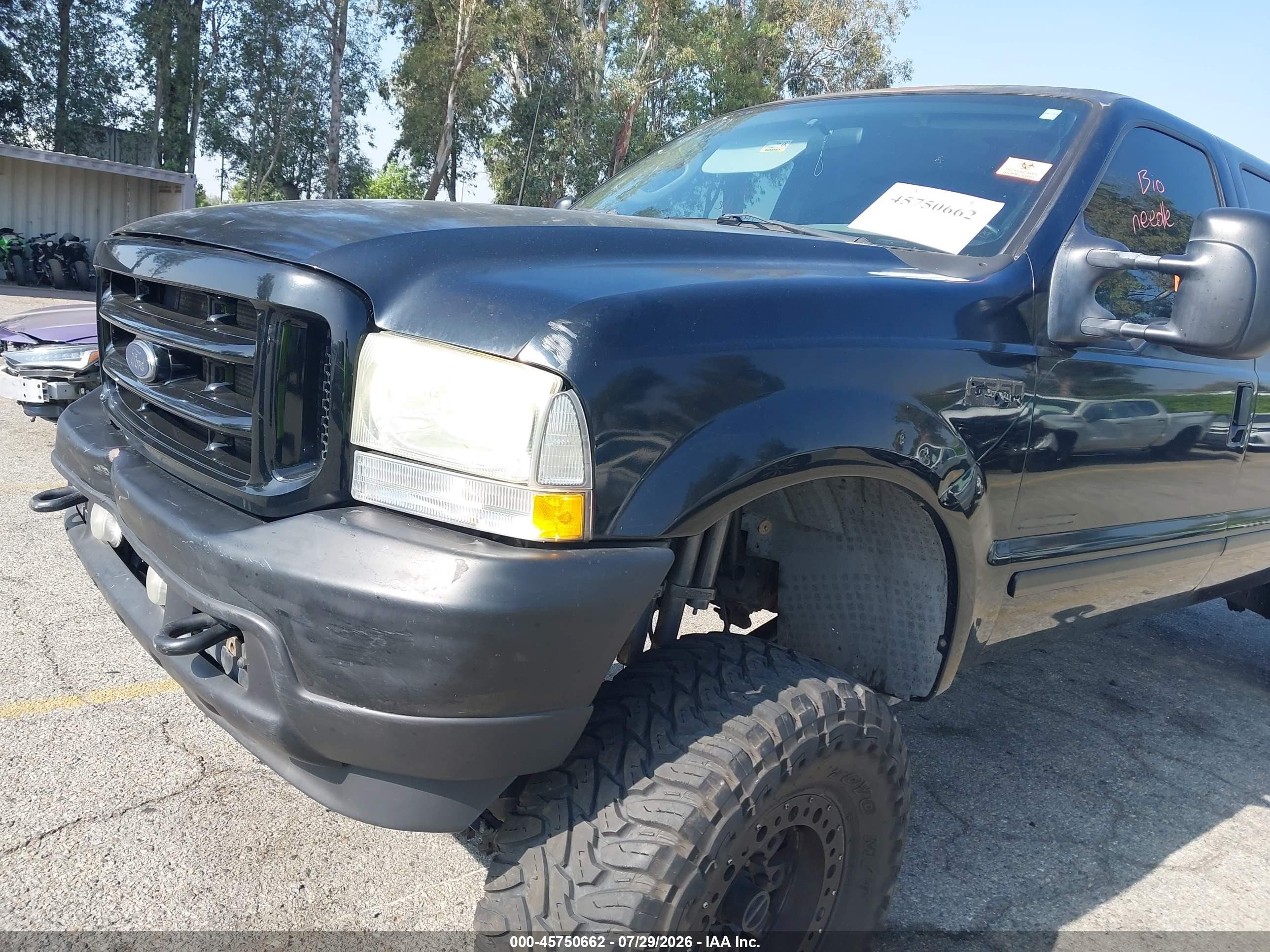 2003 Ford F-350 Lariat/xl/xlt Black vin: 1FTSW31F83EB10863
