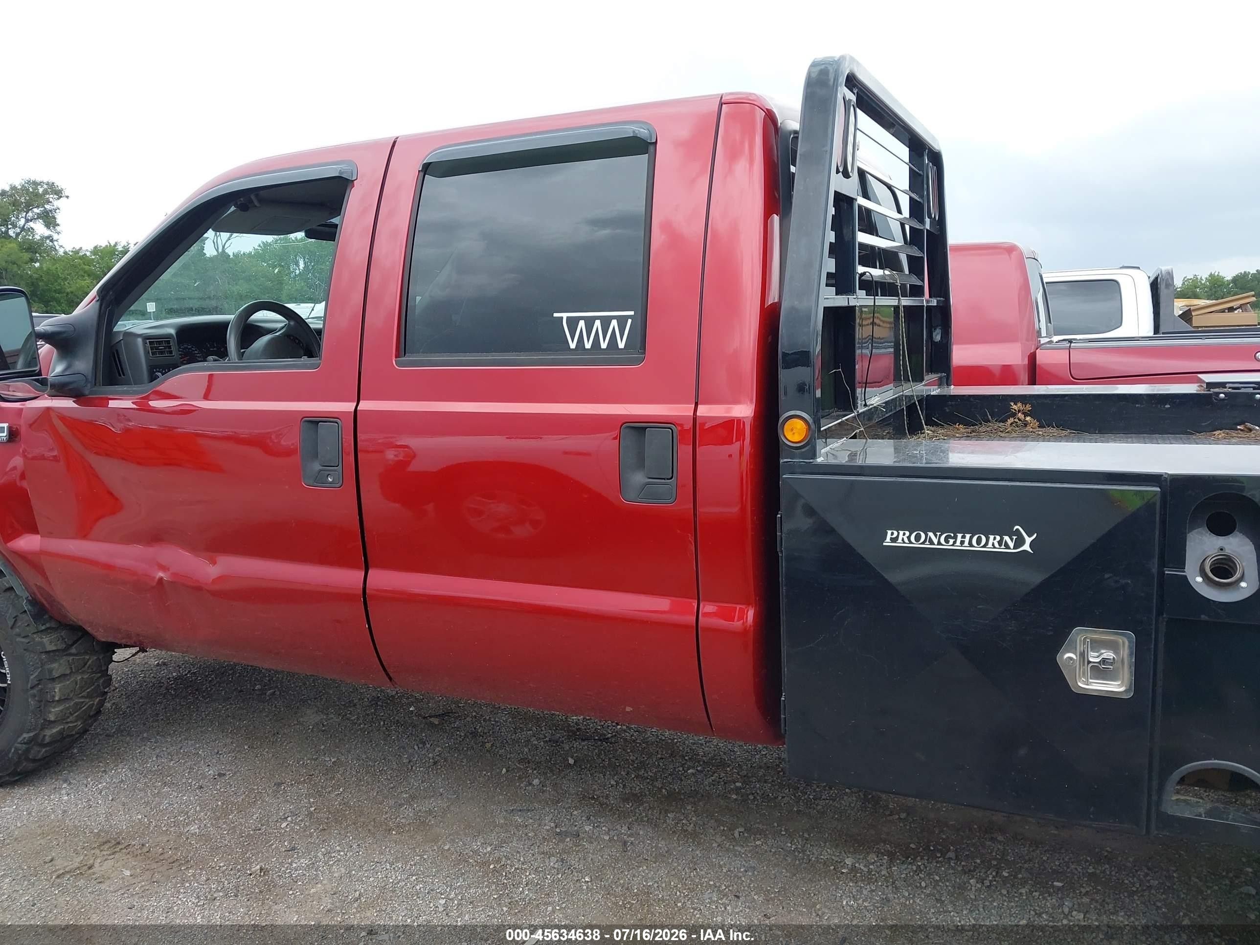 2002 Ford F-350 Lariat/xl/xlt Red vin: 1FTSW31F92EB77762