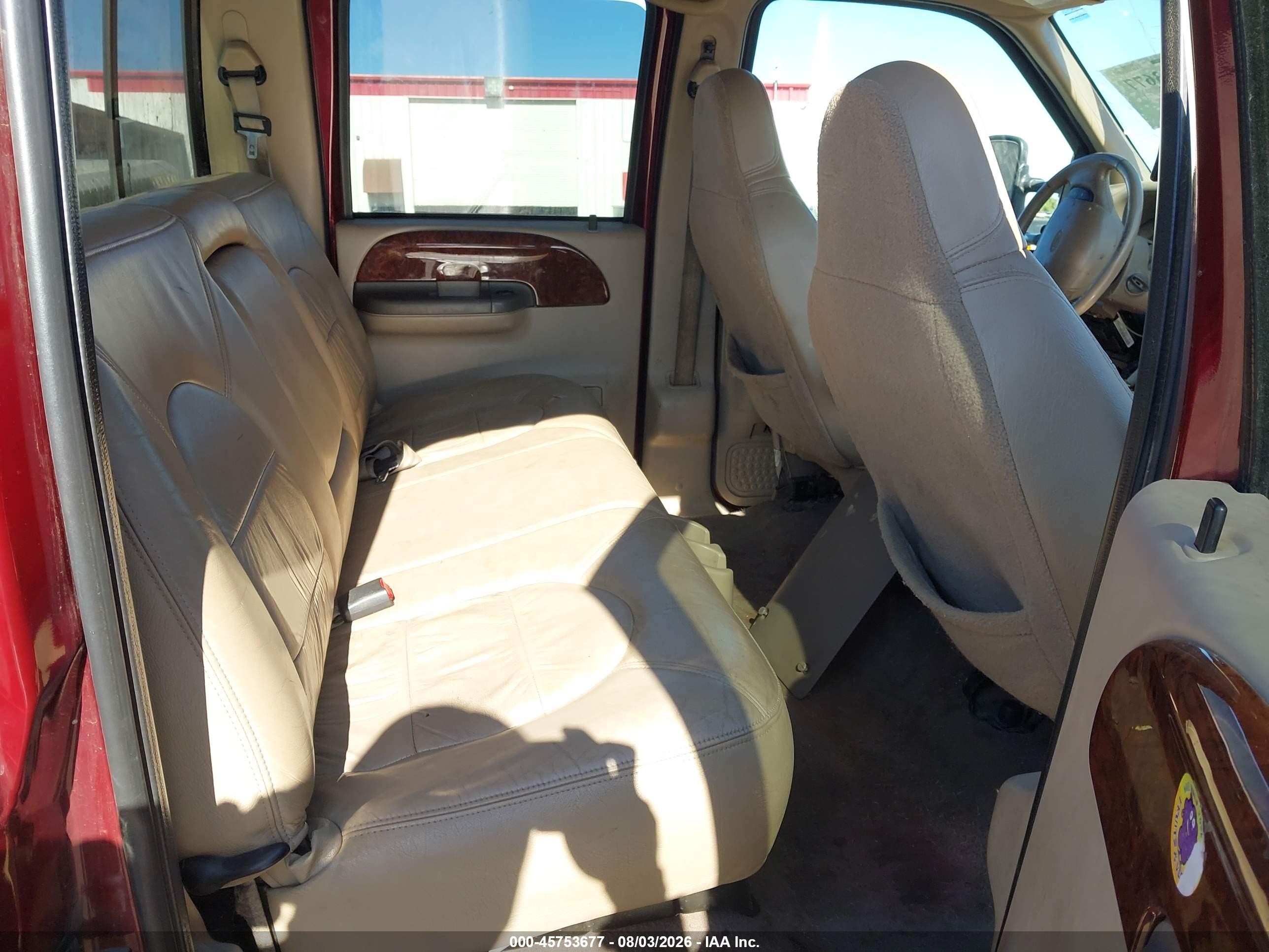 2000 Ford F-350 Lariat/xl/xlt Burgundy vin: 1FTSW31F9YEC59855