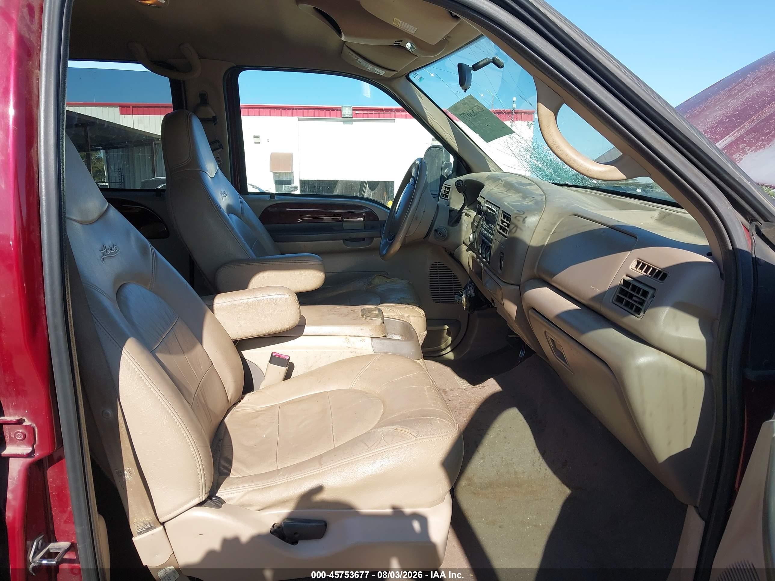 2000 Ford F-350 Lariat/xl/xlt Burgundy vin: 1FTSW31F9YEC59855