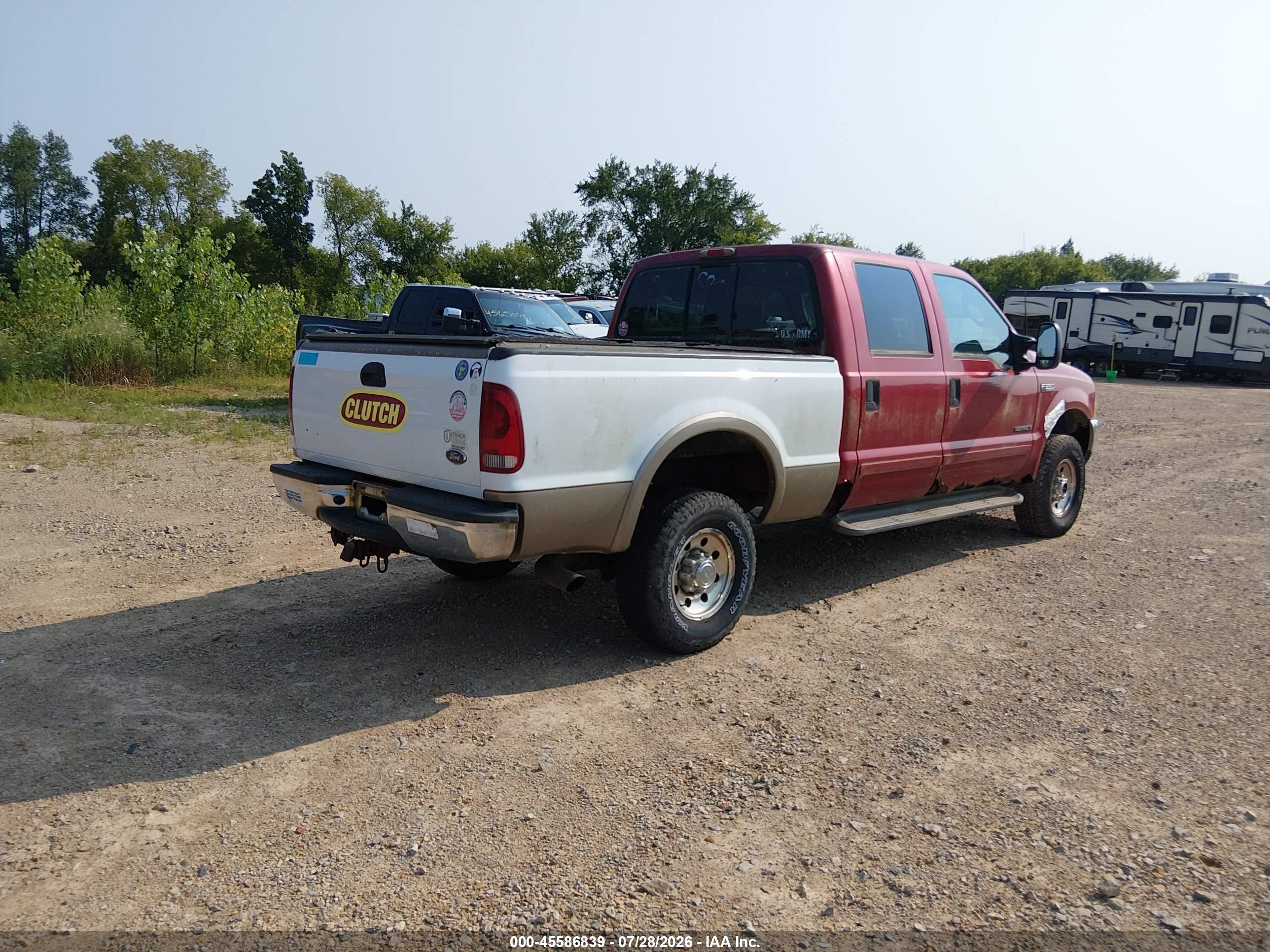 2003 Ford F-350 Lariat/xl/xlt Red vin: 1FTSW31FX3EA57860