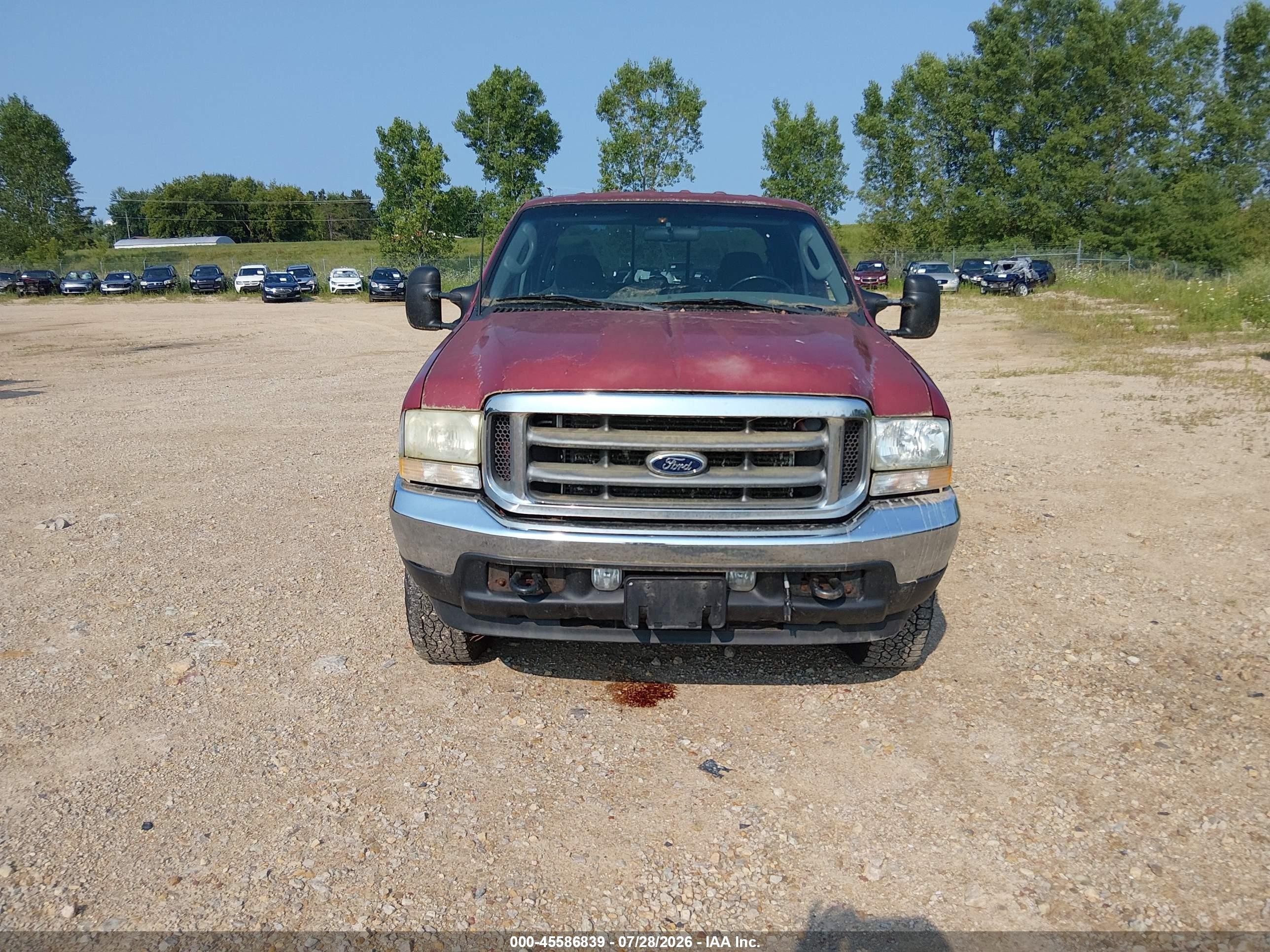 2003 Ford F-350 Lariat/xl/xlt Red vin: 1FTSW31FX3EA57860