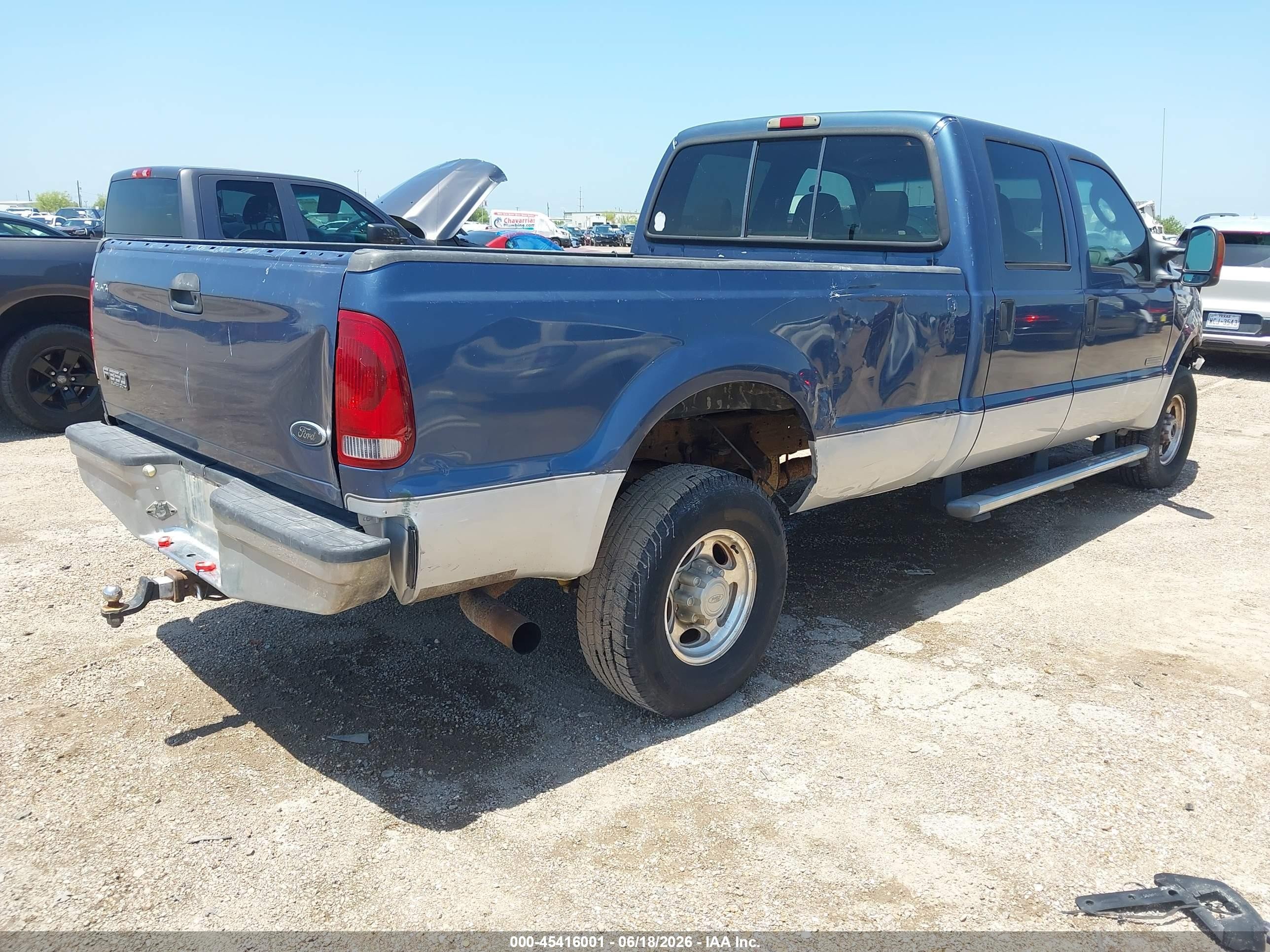 2004 Ford F-350 Lariat/xl/xlt Blue vin: 1FTSW31P04EA30886
