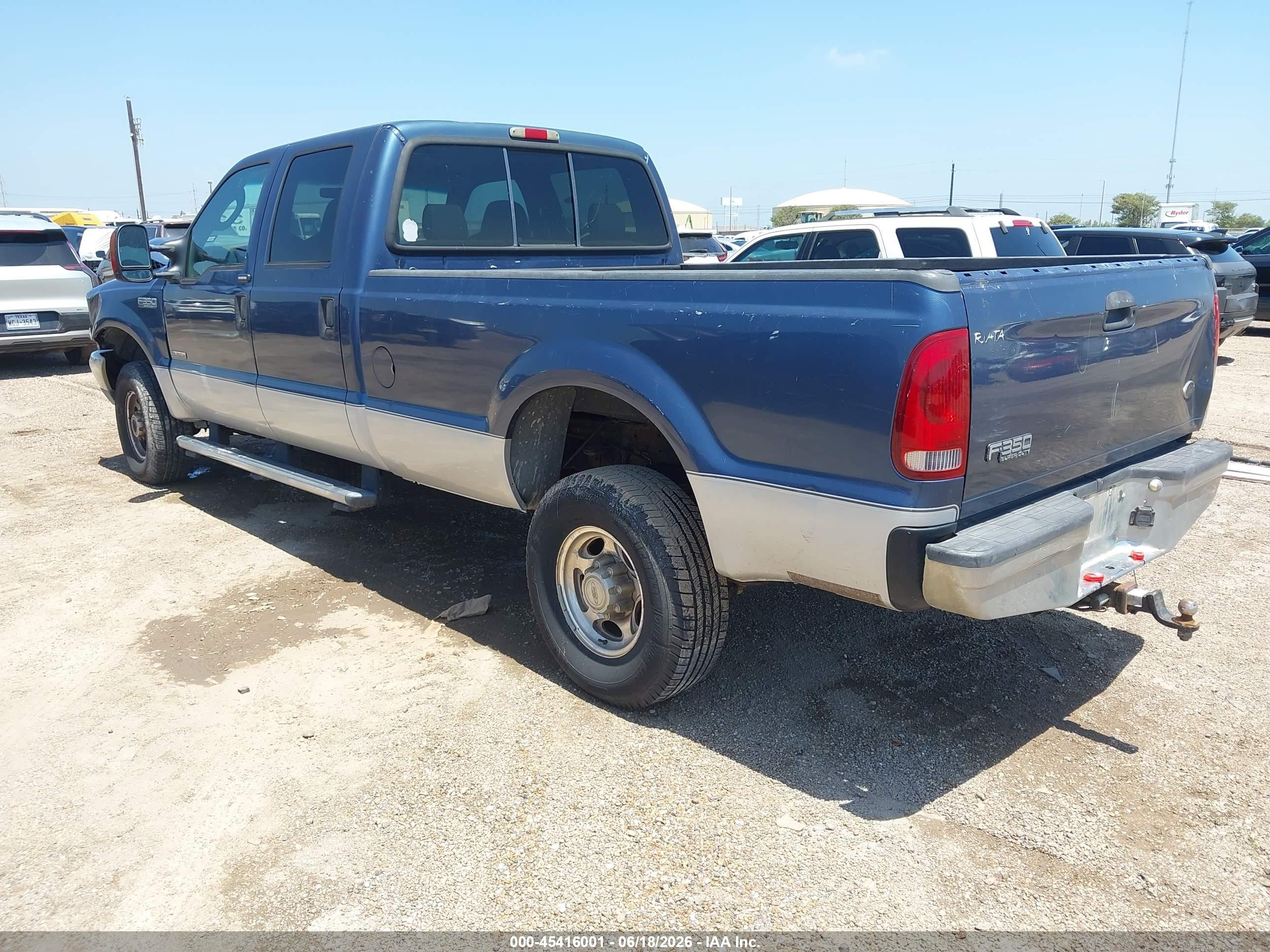 2004 Ford F-350 Lariat/xl/xlt Blue vin: 1FTSW31P04EA30886