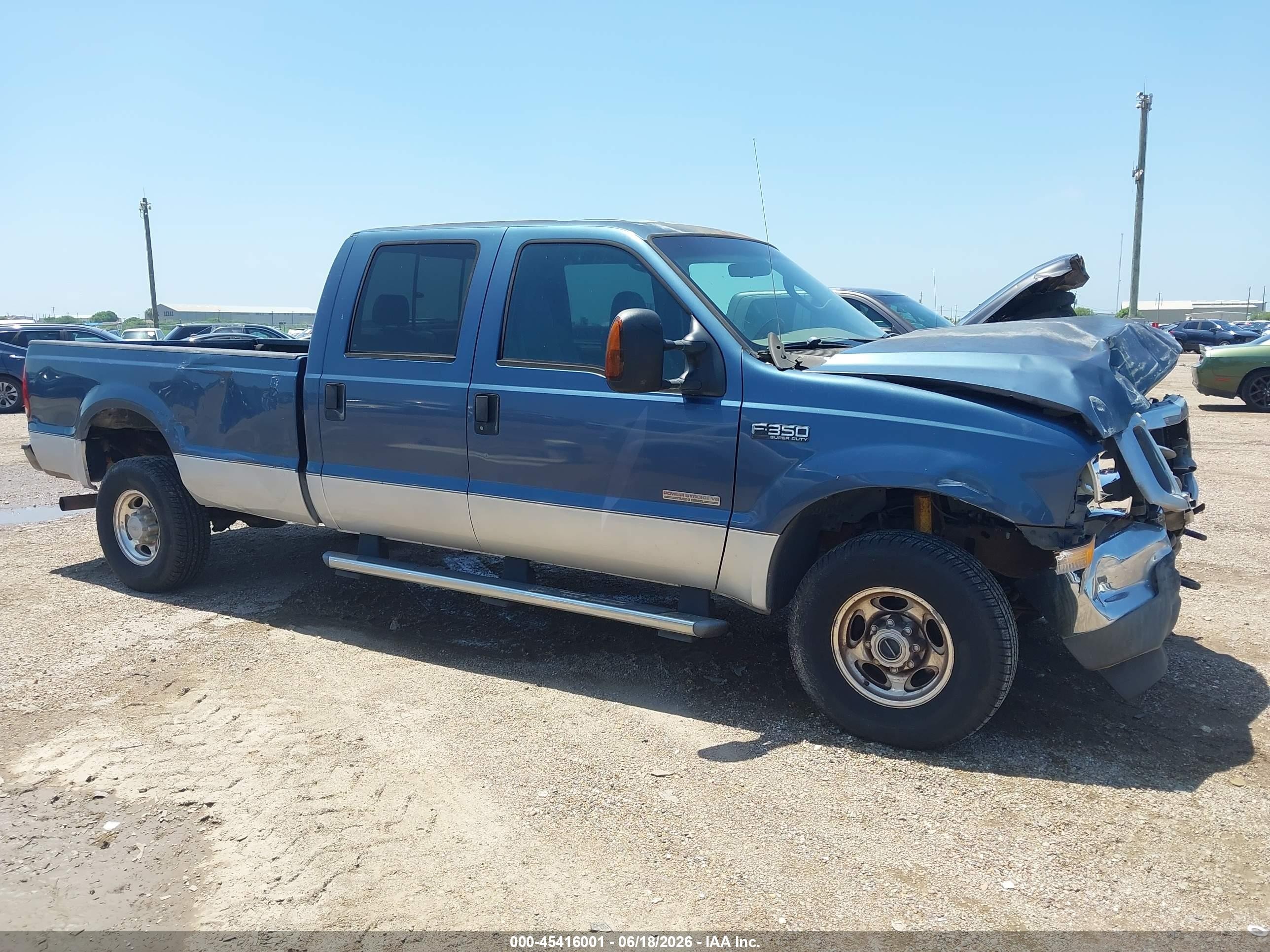 2004 Ford F-350 Lariat/xl/xlt Blue vin: 1FTSW31P04EA30886