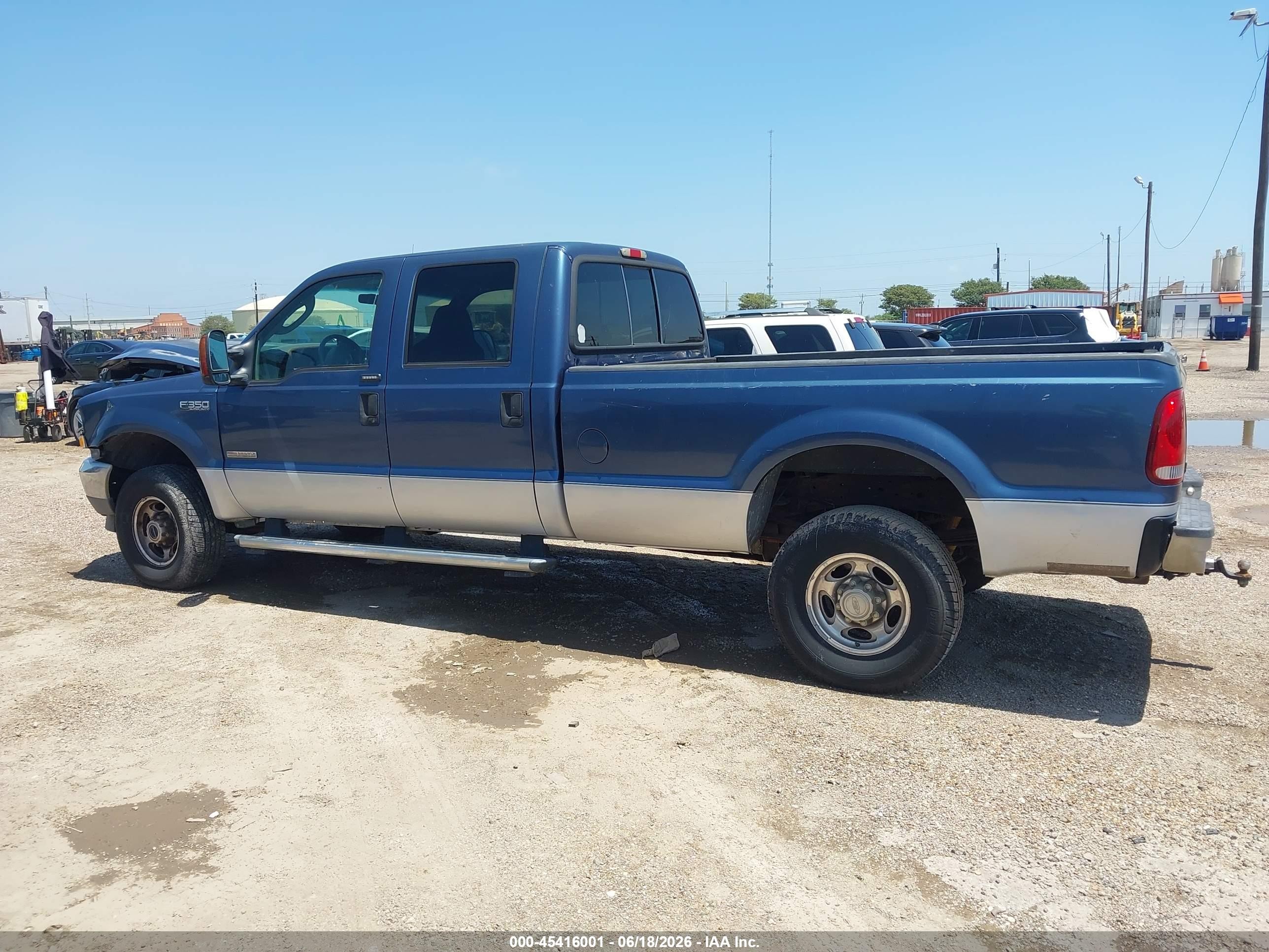 2004 Ford F-350 Lariat/xl/xlt Blue vin: 1FTSW31P04EA30886