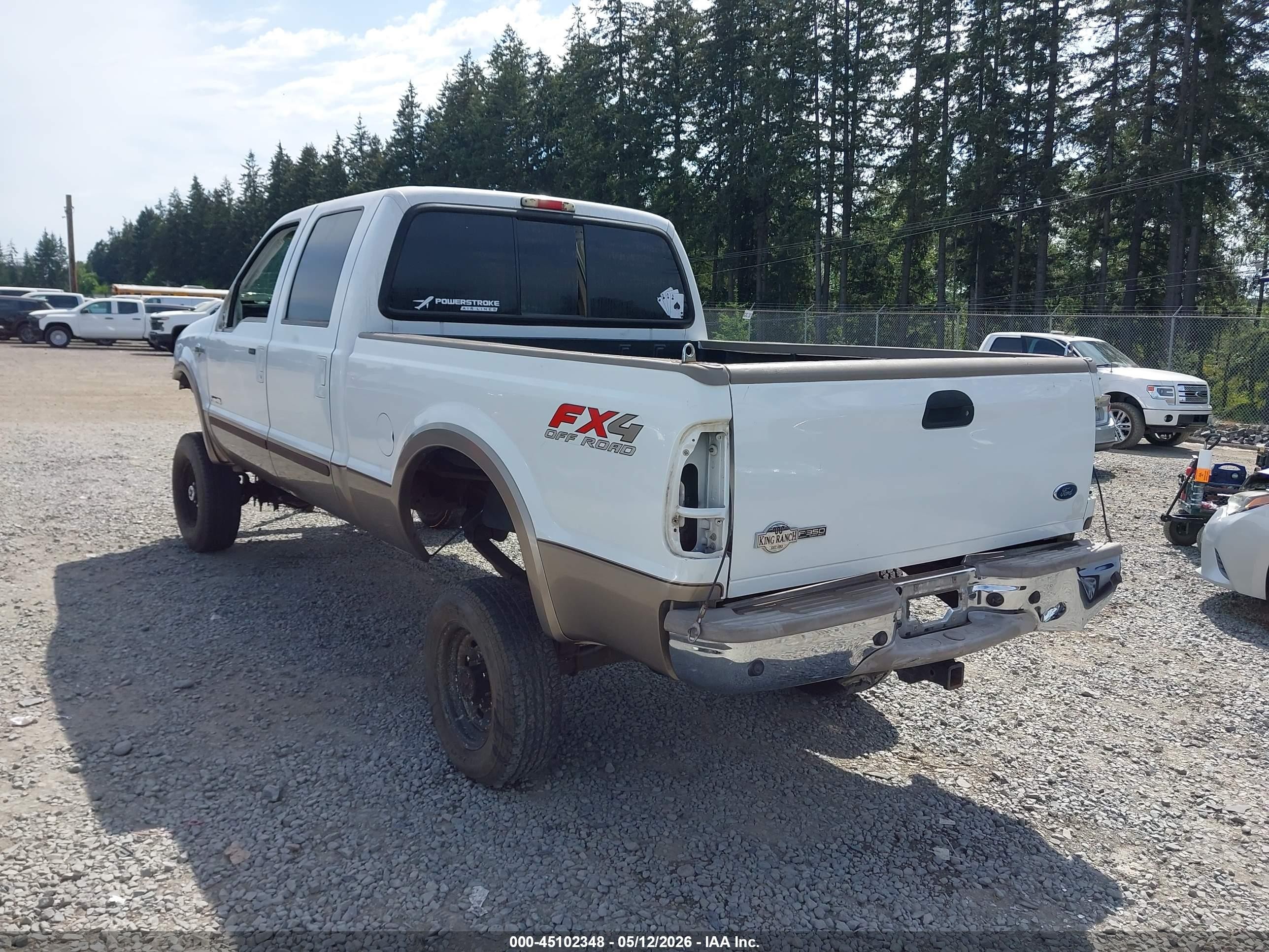 2004 Ford F-350 Lariat/xl/xlt White vin: 1FTSW31P14ED06007