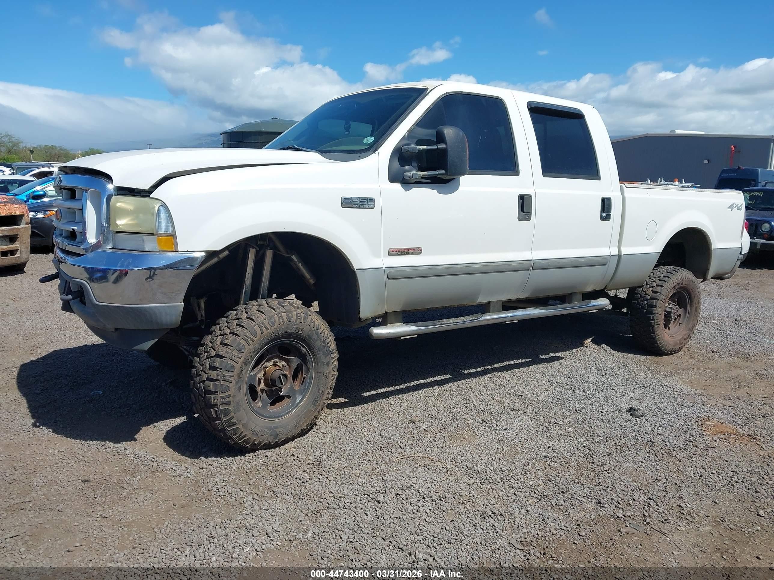 2003 Ford F-350 Lariat/xl/xlt White vin: 1FTSW31P23EC97137