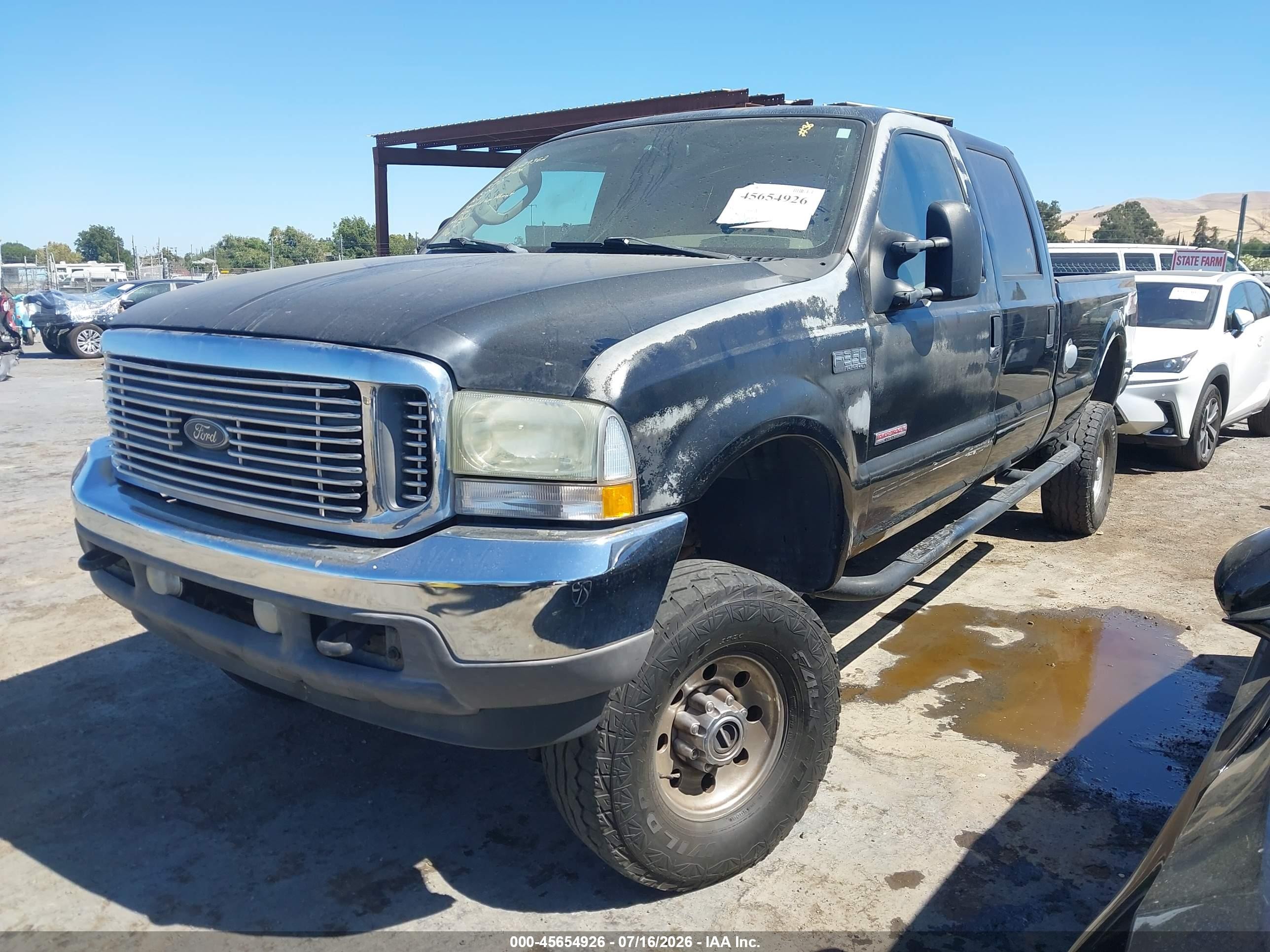 2003 Ford F-350 Lariat/xl/xlt Black vin: 1FTSW31P33EC46715