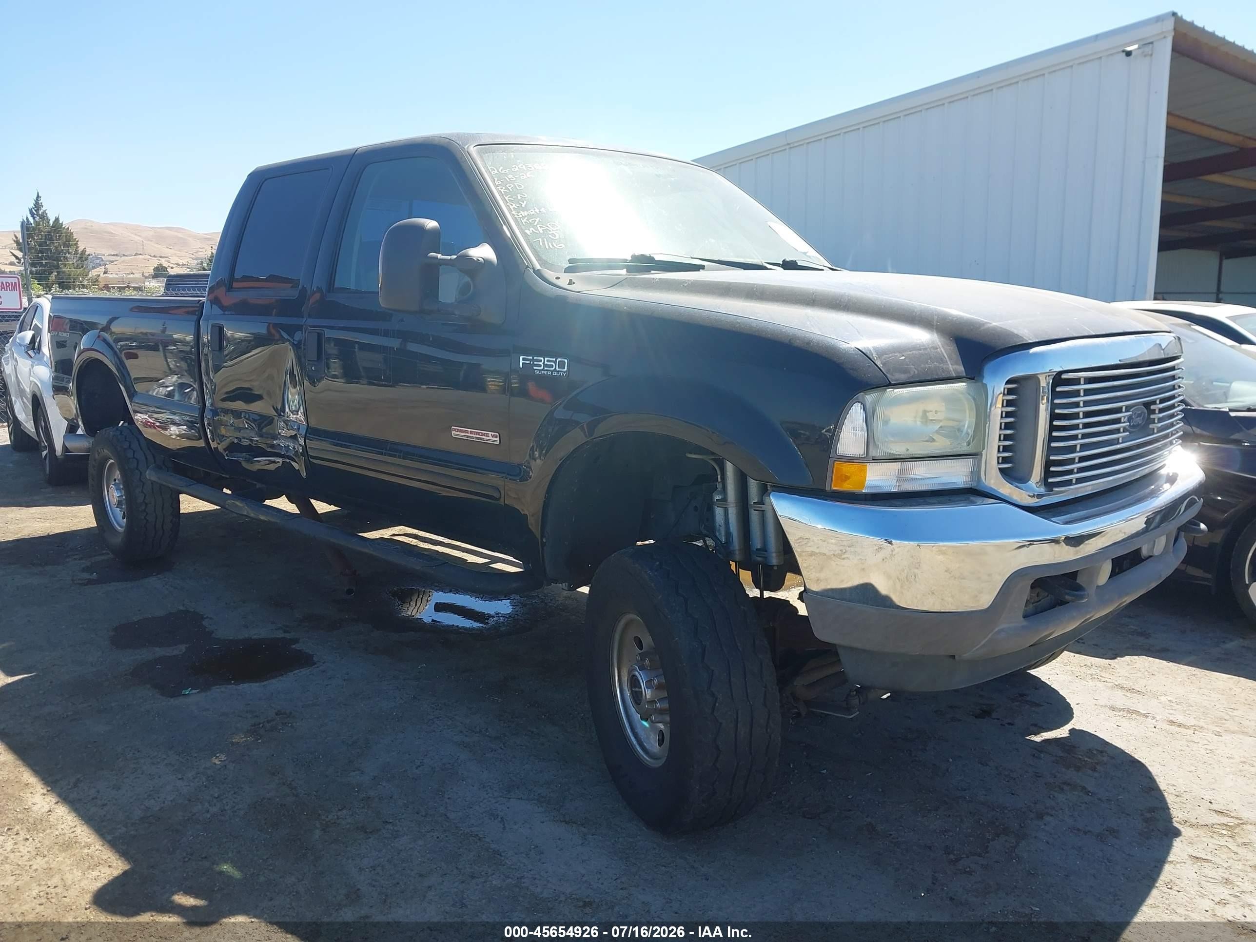 2003 Ford F-350 Lariat/xl/xlt Black vin: 1FTSW31P33EC46715