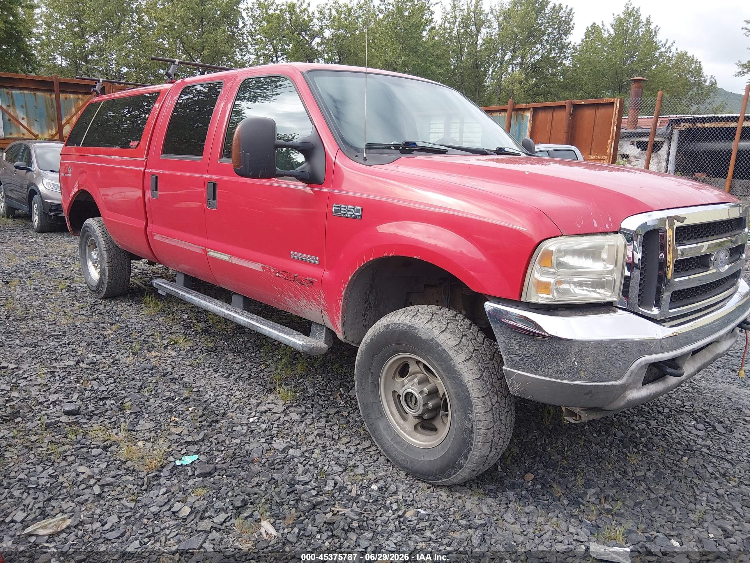 2004 Ford F-350 Lariat/xl/xlt Red vin: 1FTSW31P44EB61075
