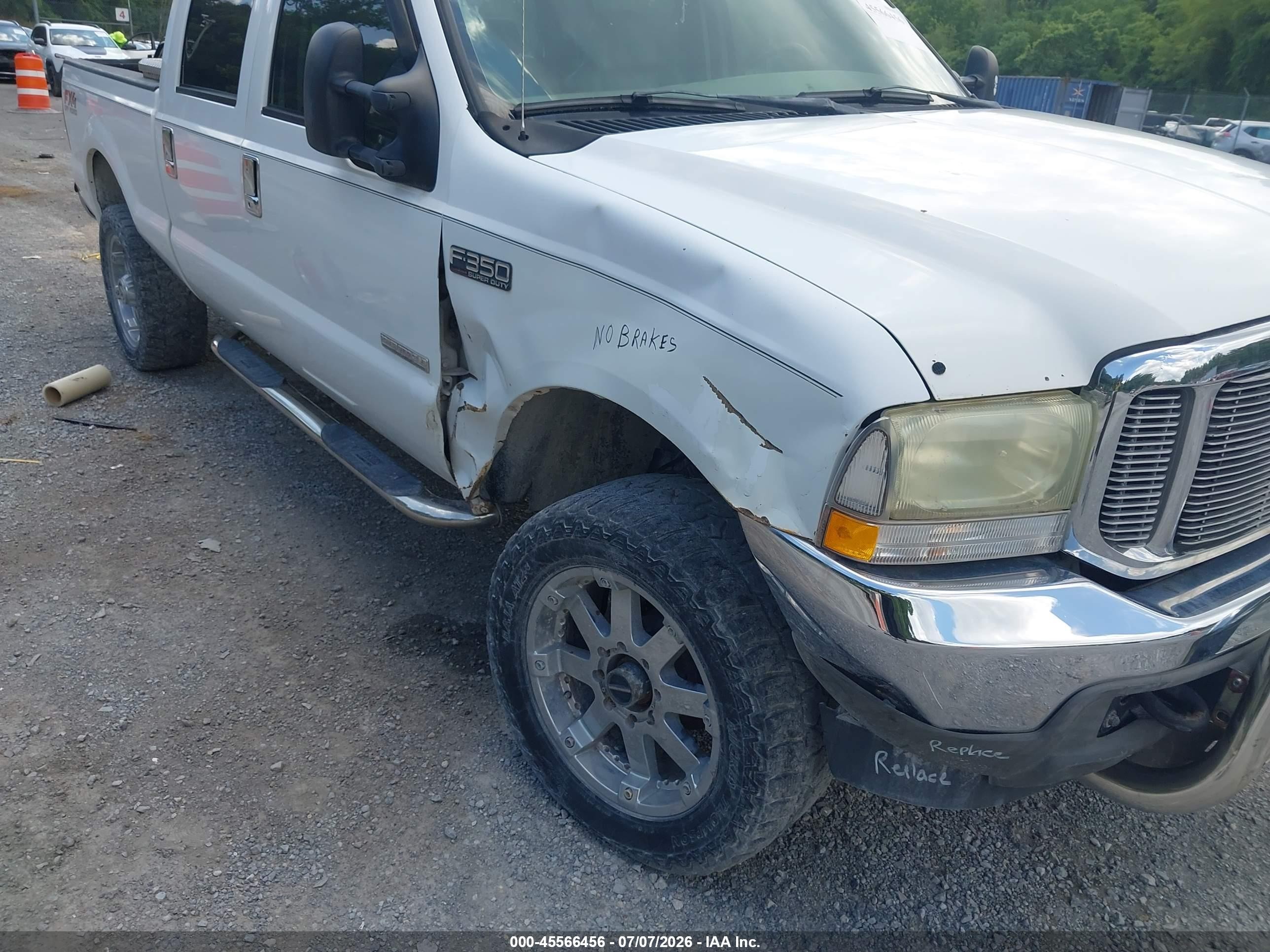 2004 Ford F-350 Lariat/xl/xlt White vin: 1FTSW31P54EA32097