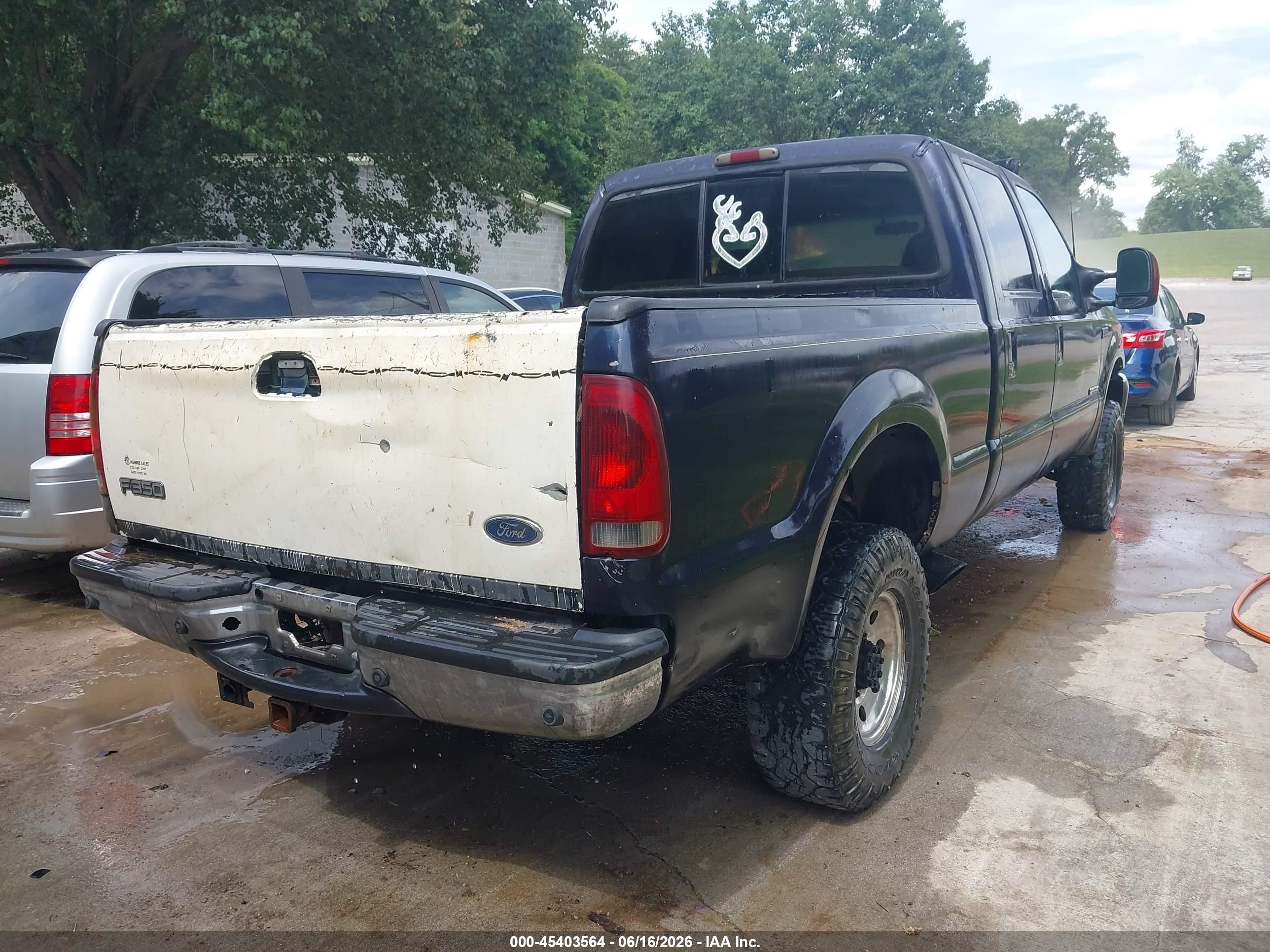 2003 Ford F-350 Lariat/xl/xlt Black vin: 1FTSW31P83ED46115