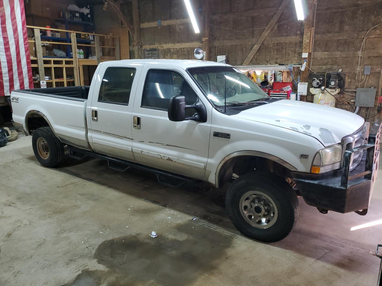 2002 Ford F350 Srw Super Duty White vin: 1FTSW31S42EA45876 Damage: Hood, Peeling, > 12 Inches