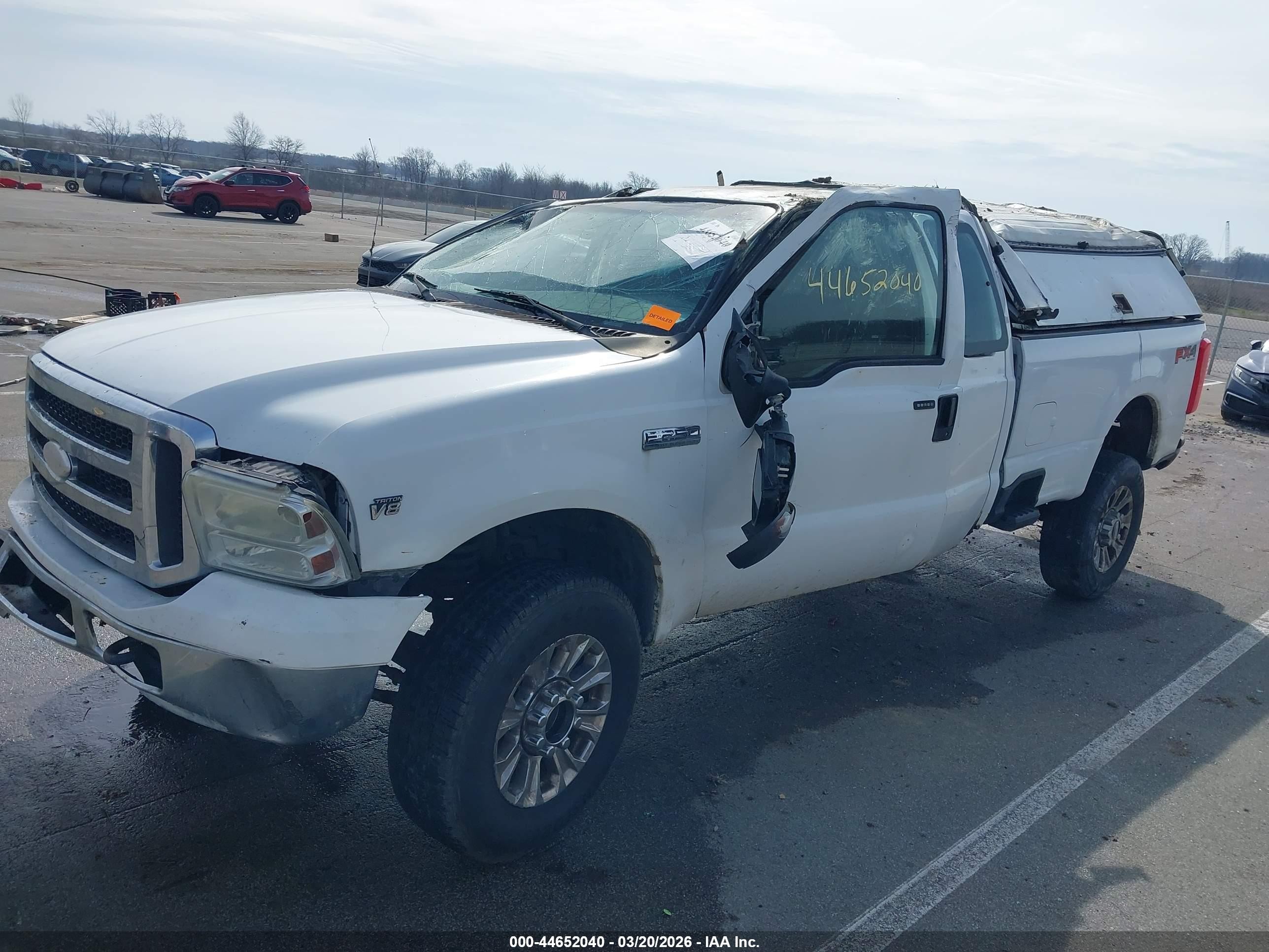 2005 Ford F-250 Lariat/xl/xlt White vin: 1FTSX20505EA93091