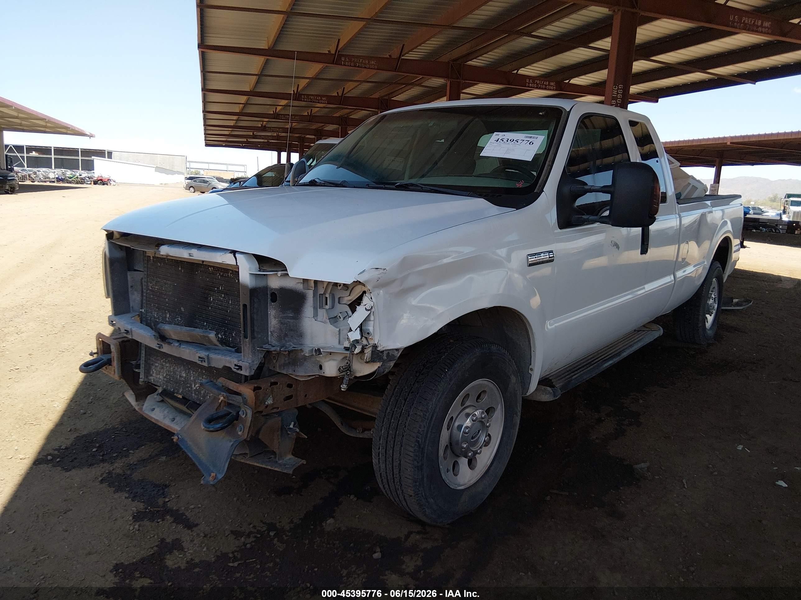 2005 Ford F-250 Lariat/xl/xlt Белый vin: 1FTSX20505EC50361