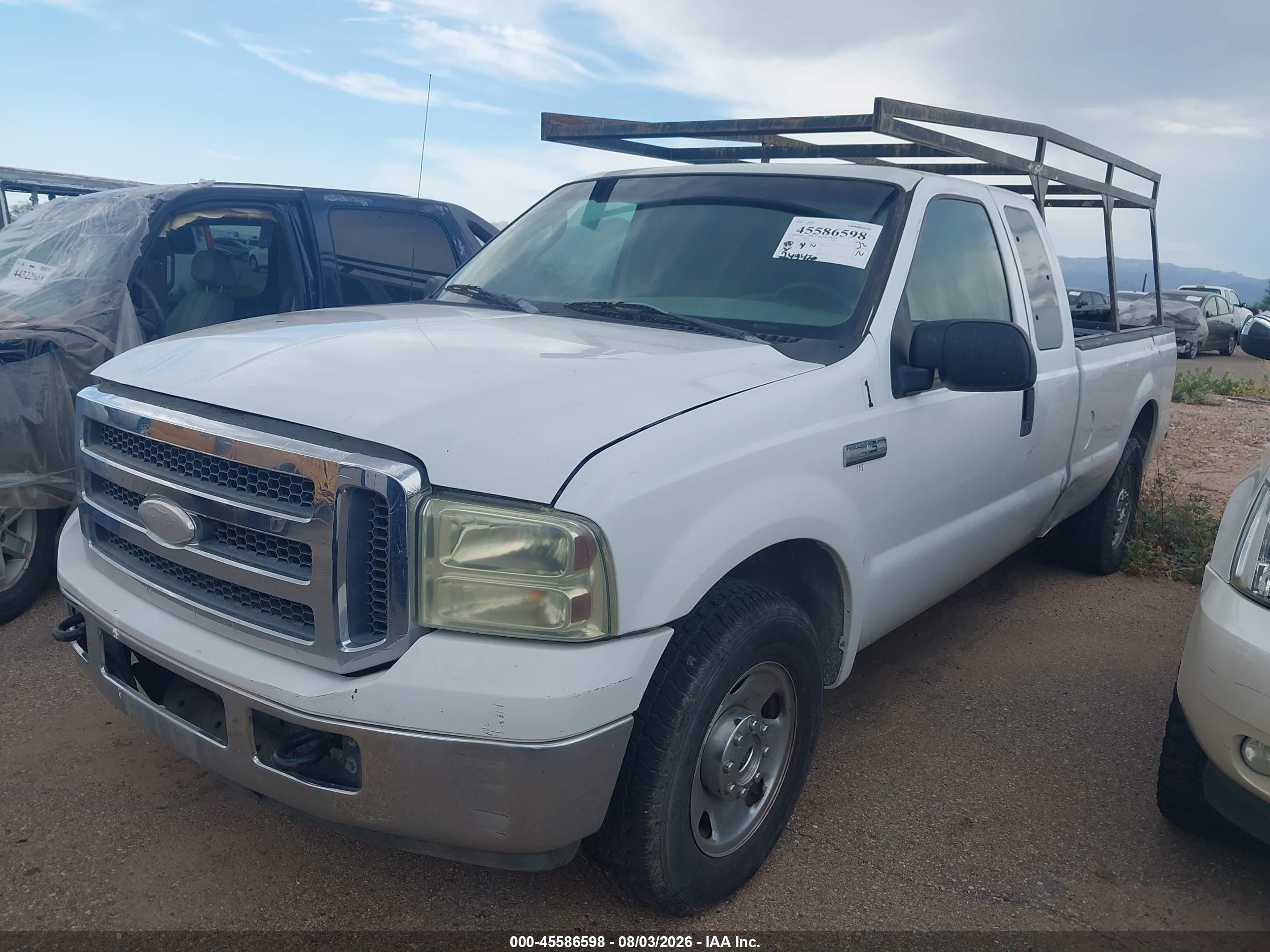 2006 Ford F-250 Lariat/xl/xlt White vin: 1FTSX20526ED58255