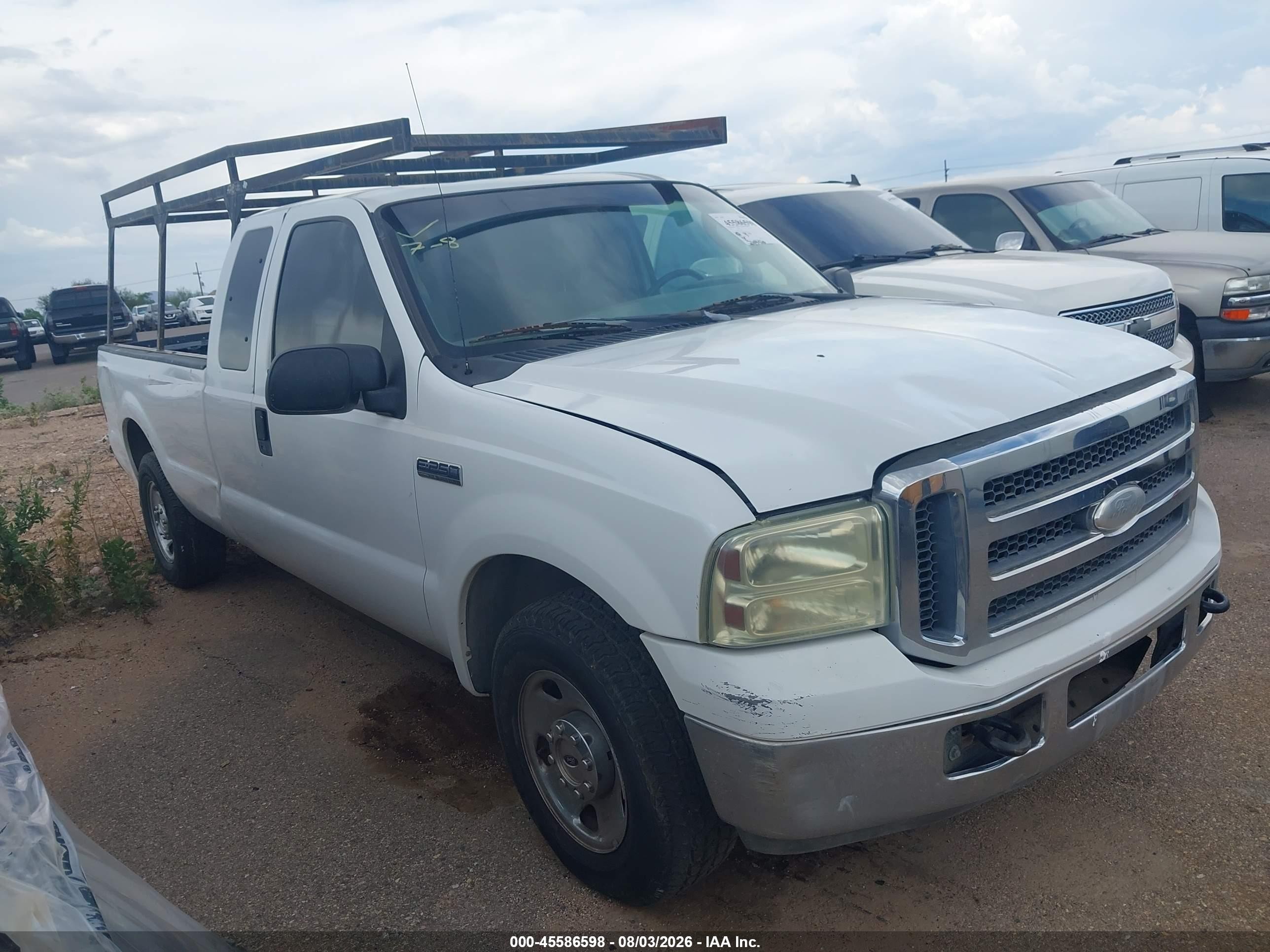 2006 Ford F-250 Lariat/xl/xlt White vin: 1FTSX20526ED58255