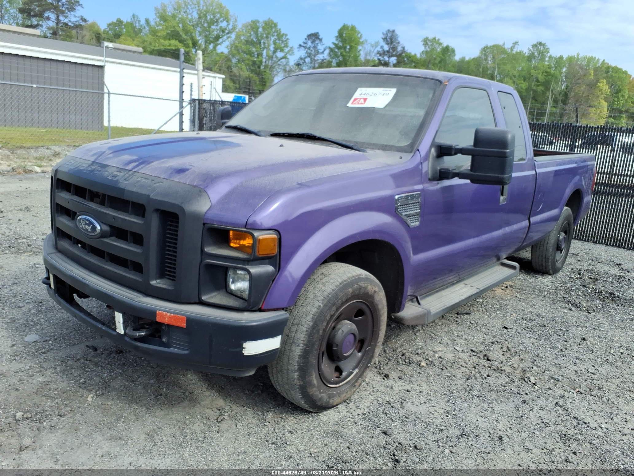 2008 Ford F-250 Lariat/xl/xlt Фиолетовый vin: 1FTSX20568ED08736