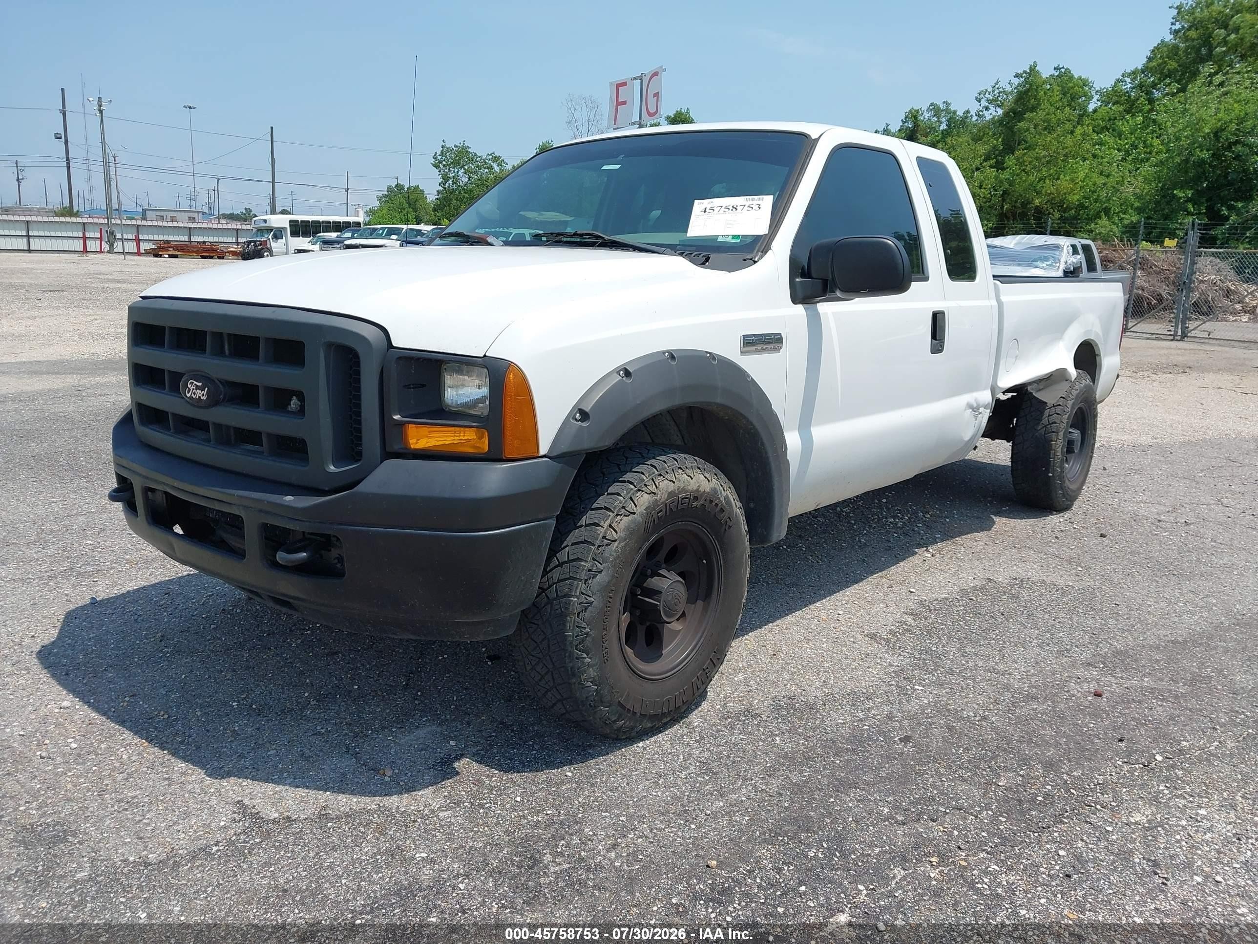 2006 Ford F-250 Lariat/xl/xlt Белый vin: 1FTSX20576EB71951