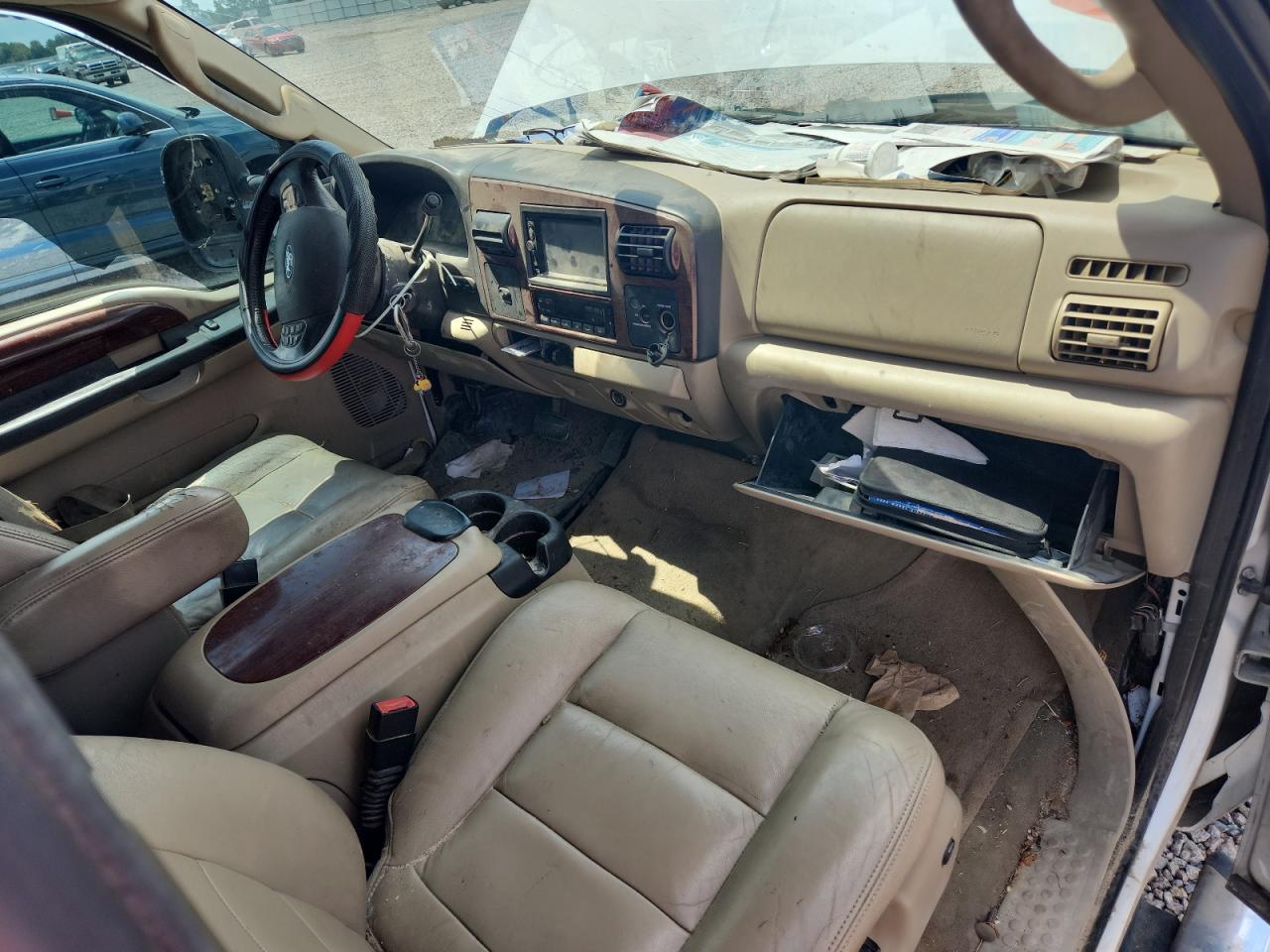 2005 Ford F250 Super Duty White vin: 1FTSX20P45EC28218