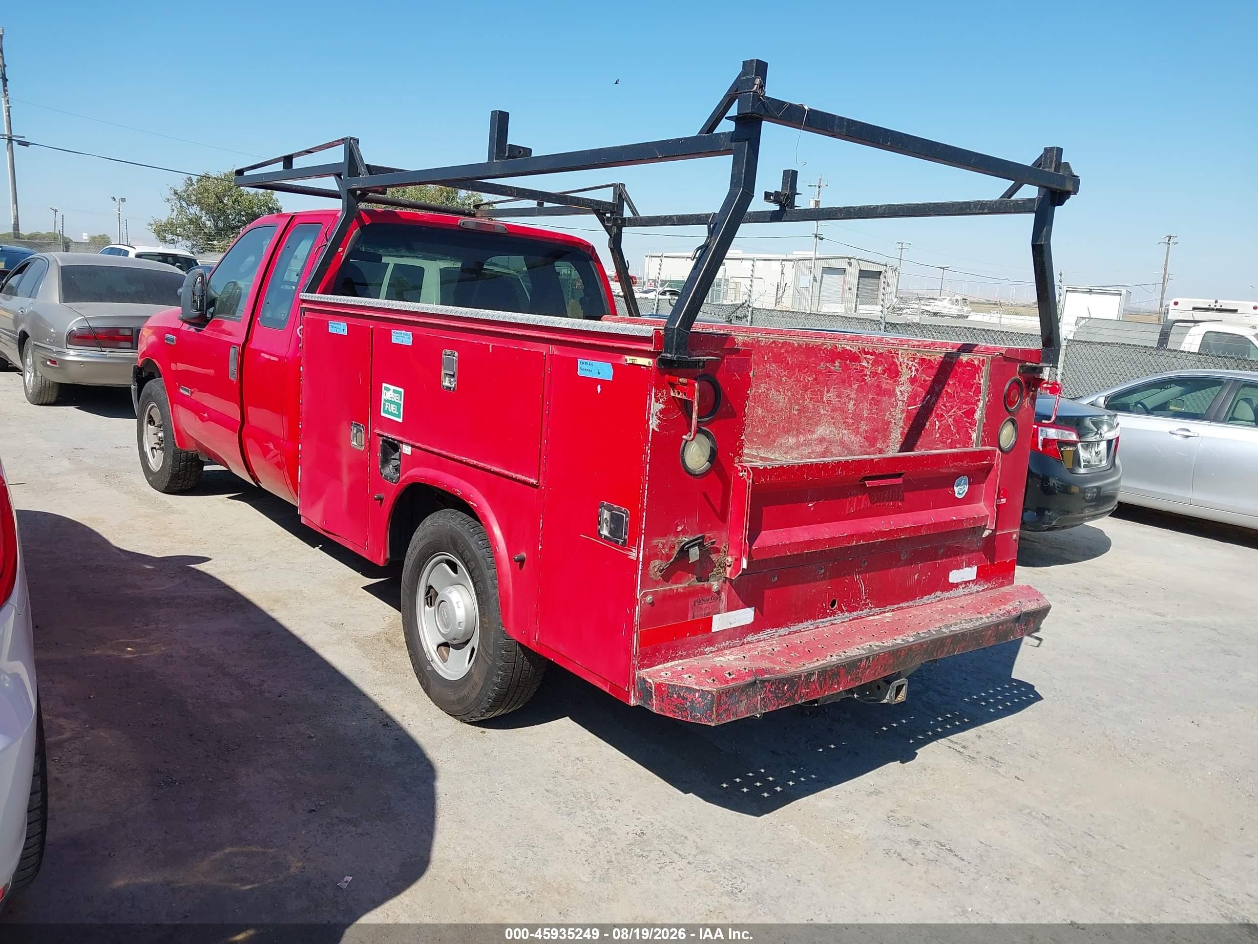 2007 Ford F-250 Lariat/xl/xlt Red vin: 1FTSX20P87EA23794