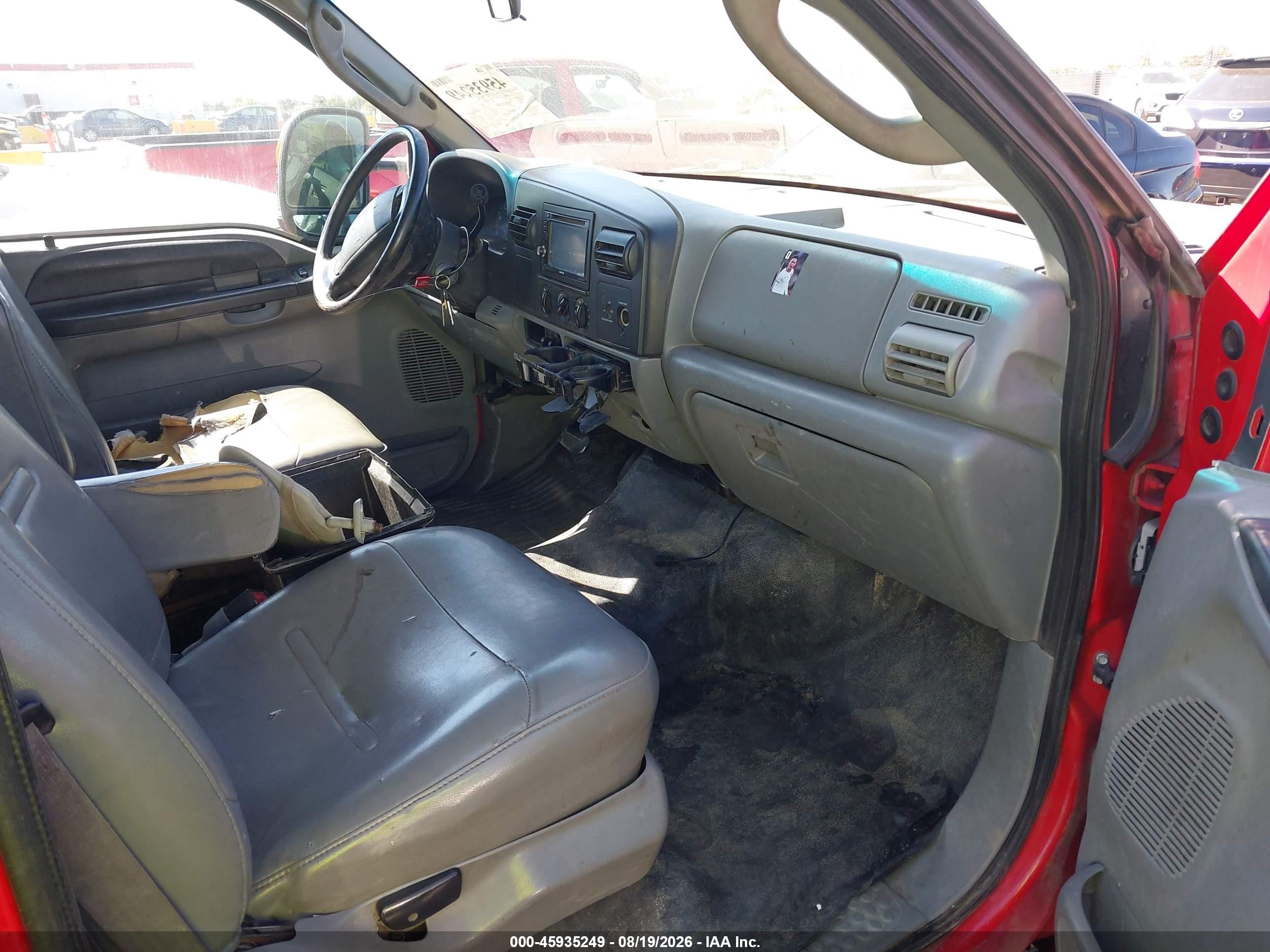 2007 Ford F-250 Lariat/xl/xlt Red vin: 1FTSX20P87EA23794