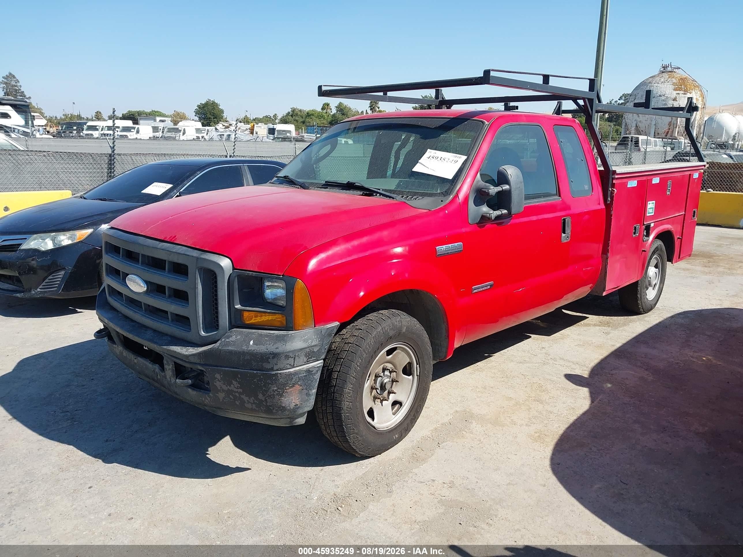 2007 Ford F-250 Lariat/xl/xlt Red vin: 1FTSX20P87EA23794