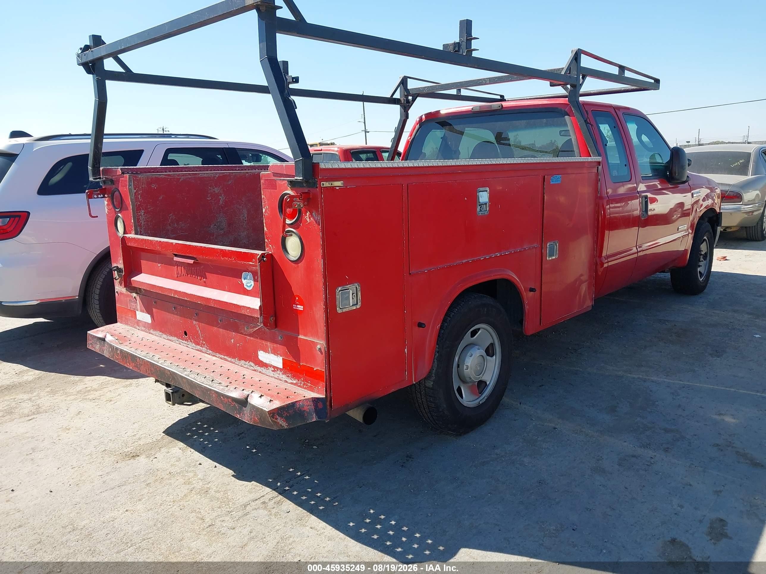 2007 Ford F-250 Lariat/xl/xlt Red vin: 1FTSX20P87EA23794