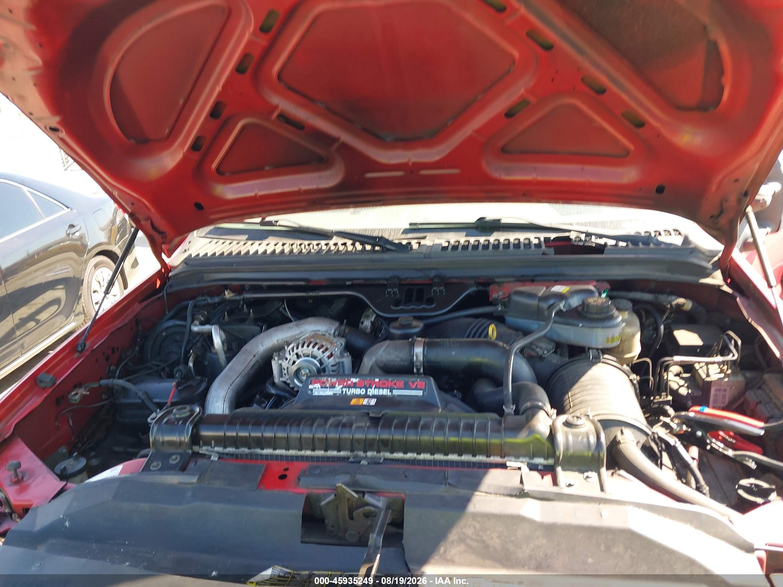 2007 Ford F-250 Lariat/xl/xlt Red vin: 1FTSX20P87EA23794