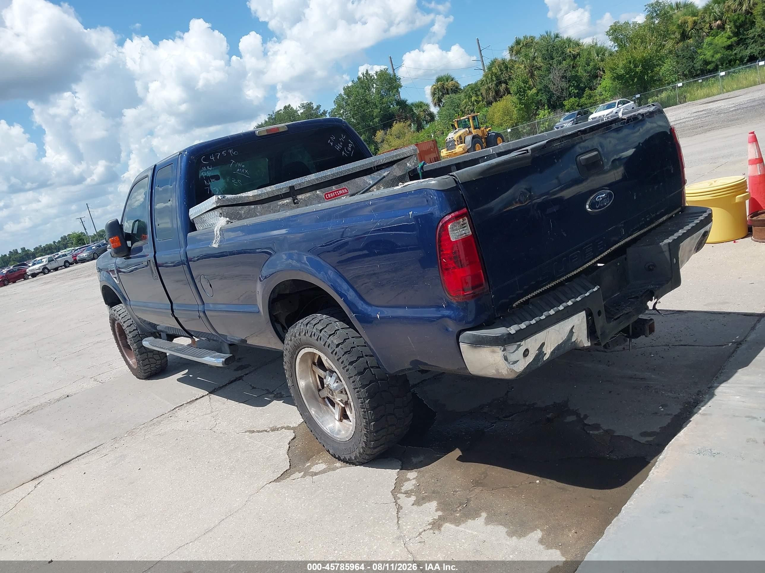 2008 Ford F-250 Xlt Blue vin: 1FTSX20R28EC47596