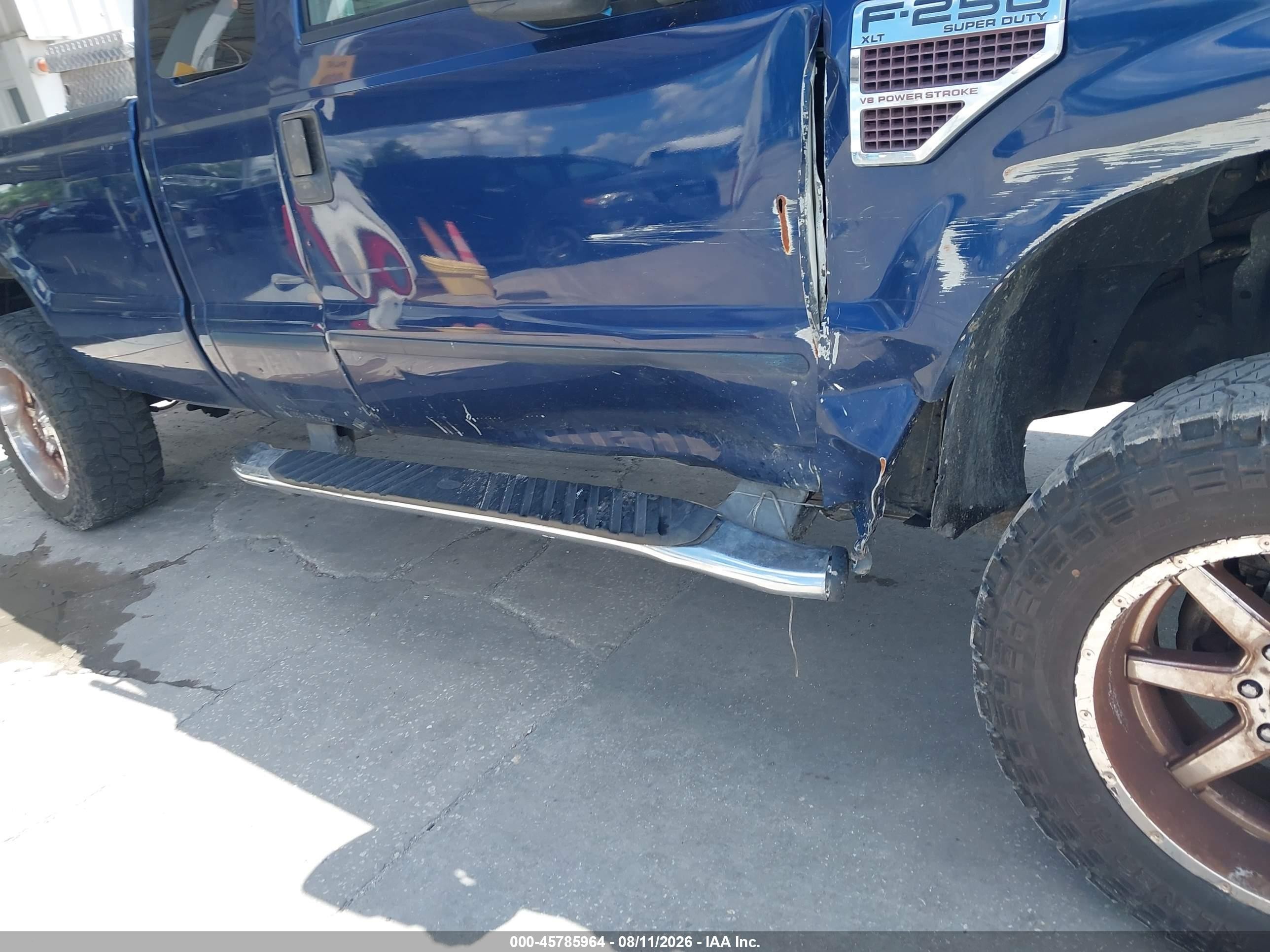 2008 Ford F-250 Xlt Blue vin: 1FTSX20R28EC47596