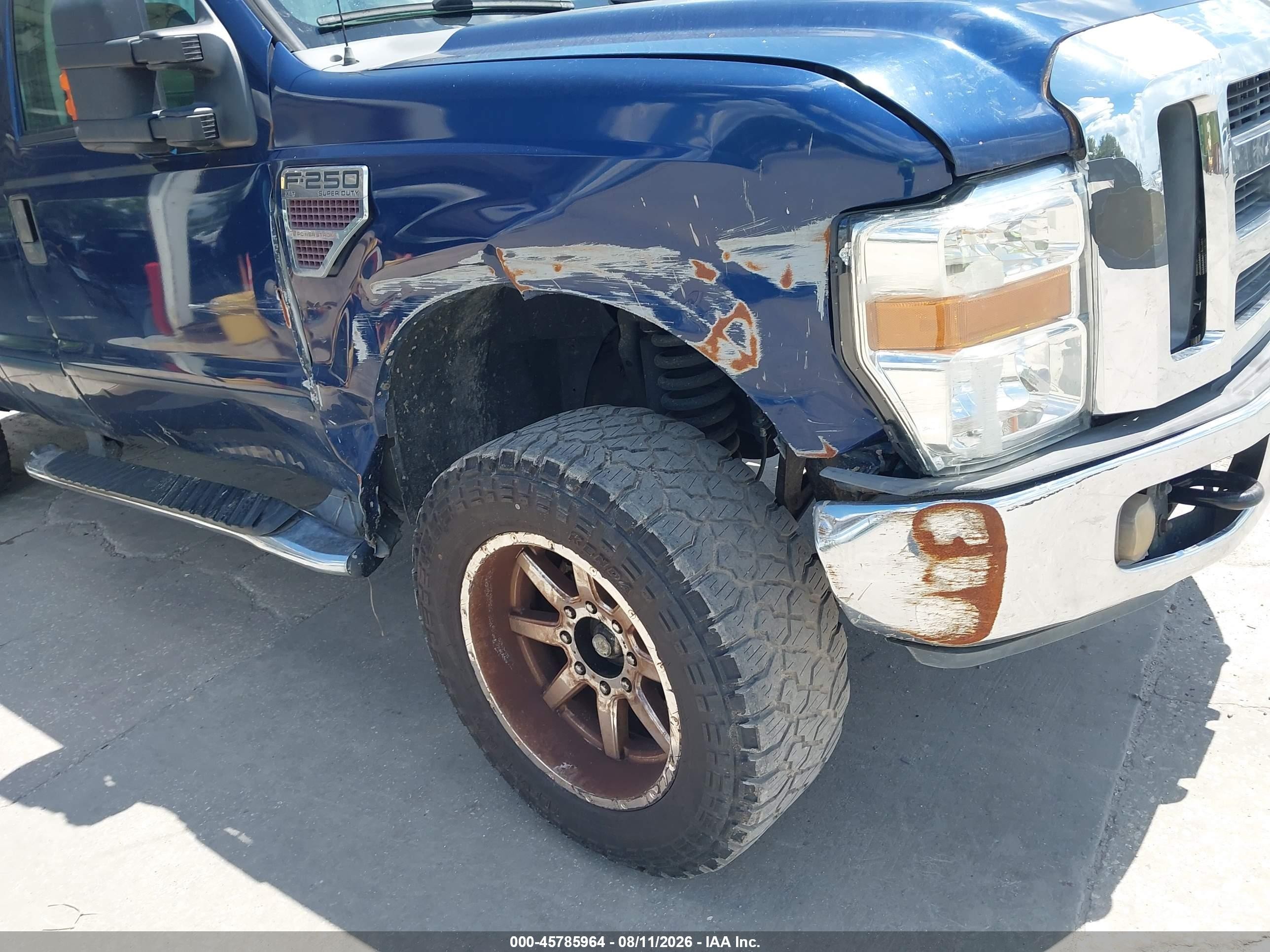 2008 Ford F-250 Xlt Blue vin: 1FTSX20R28EC47596