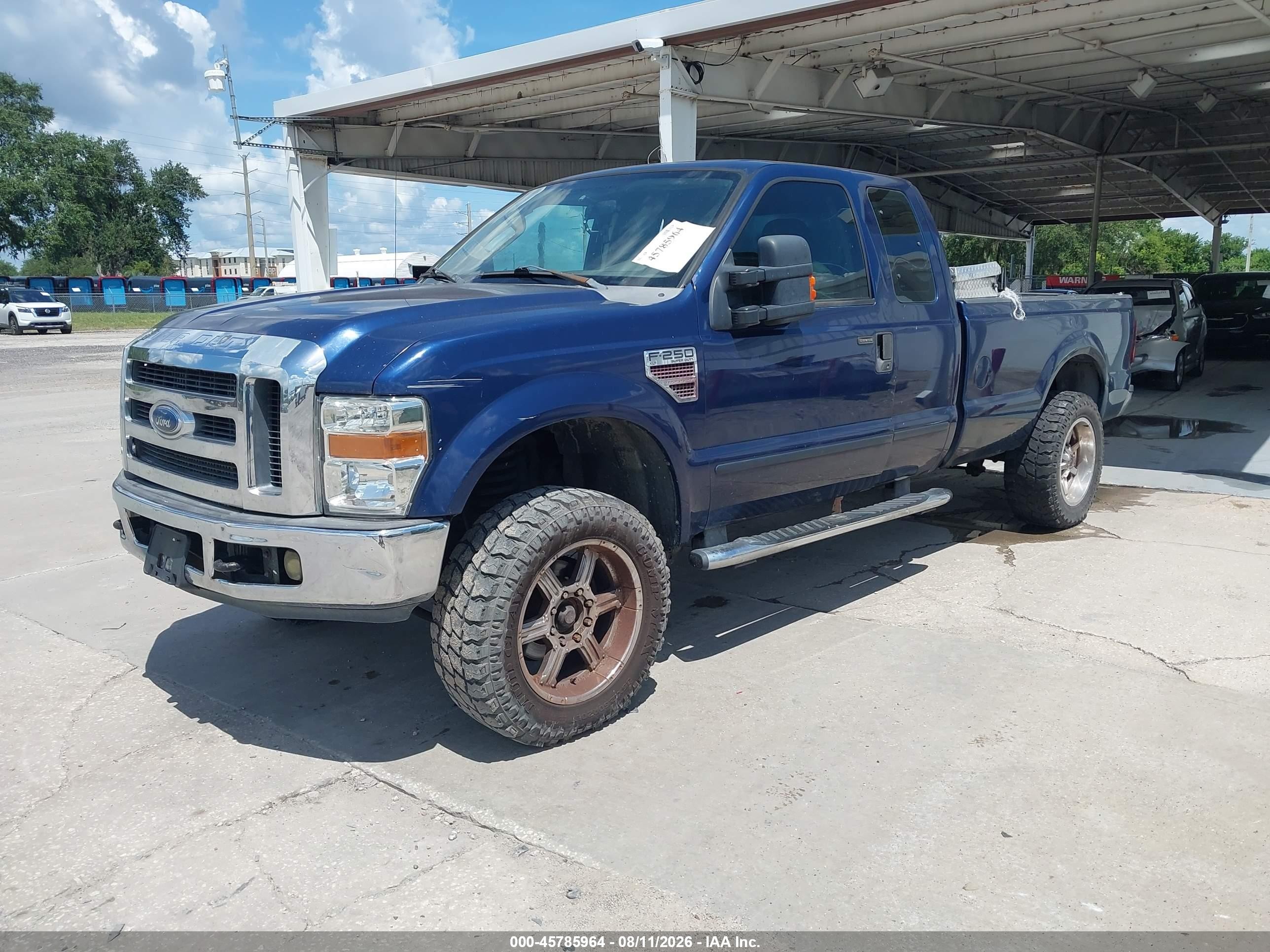 2008 Ford F-250 Xlt Blue vin: 1FTSX20R28EC47596