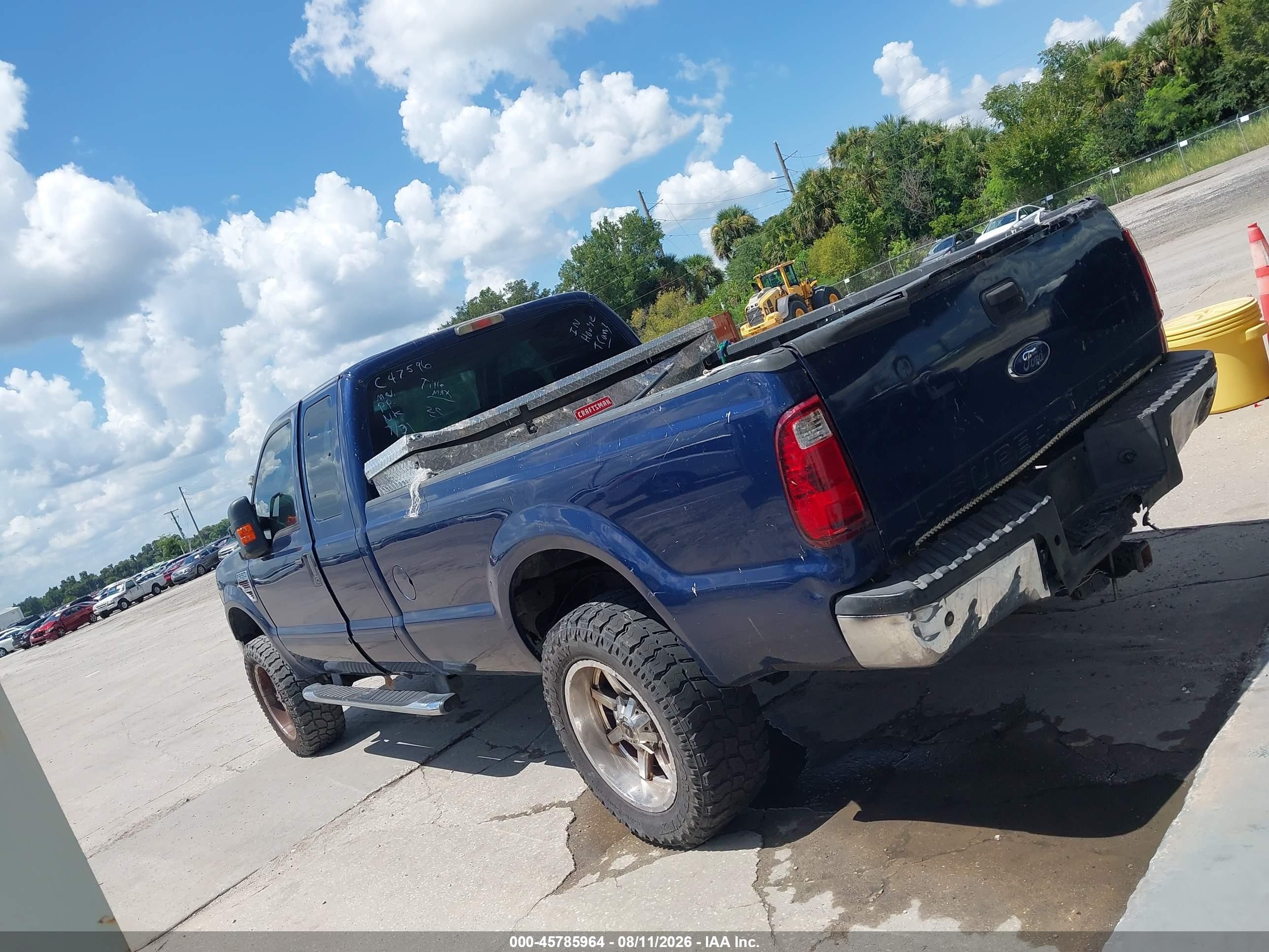 2008 Ford F-250 Xlt Blue vin: 1FTSX20R28EC47596