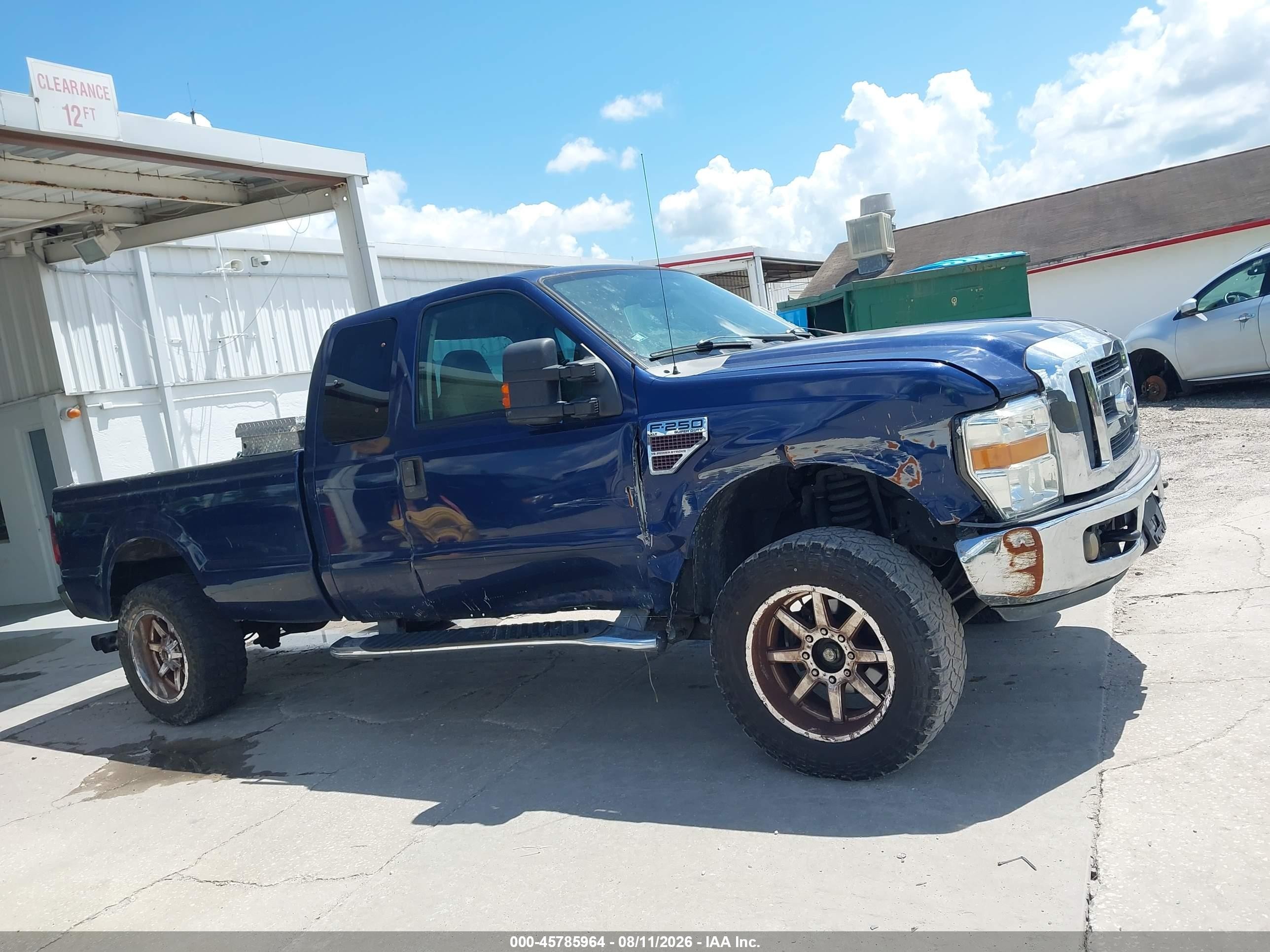 2008 Ford F-250 Xlt Blue vin: 1FTSX20R28EC47596