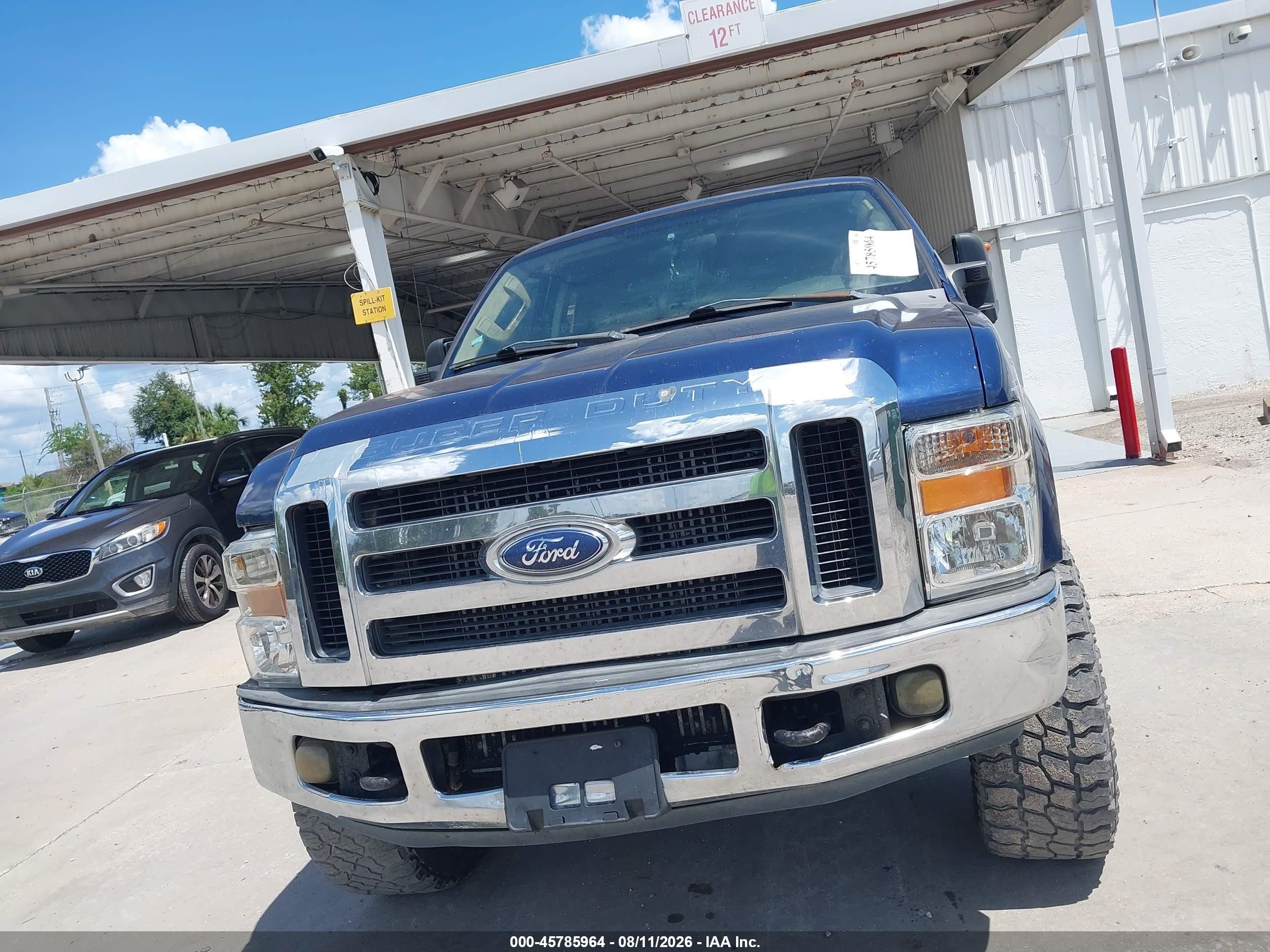 2008 Ford F-250 Xlt Blue vin: 1FTSX20R28EC47596