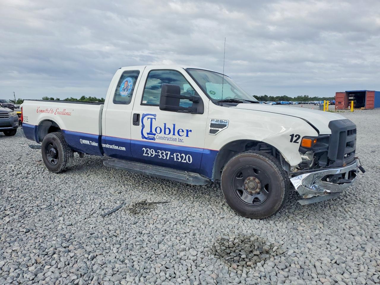 2008 Ford F250 Super Duty White vin: 1FTSX20Y38EA23969