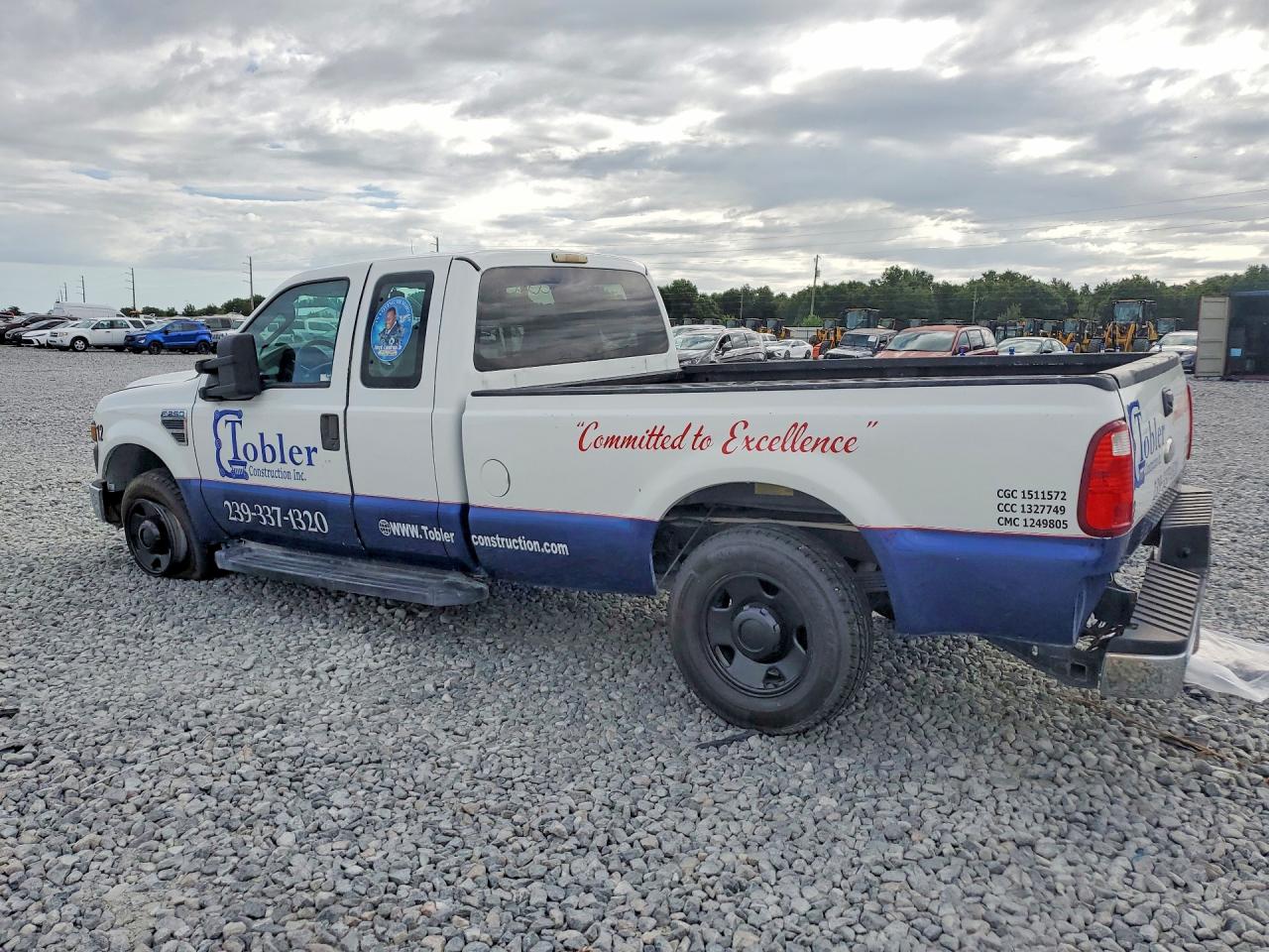 2008 Ford F250 Super Duty White vin: 1FTSX20Y38EA23969