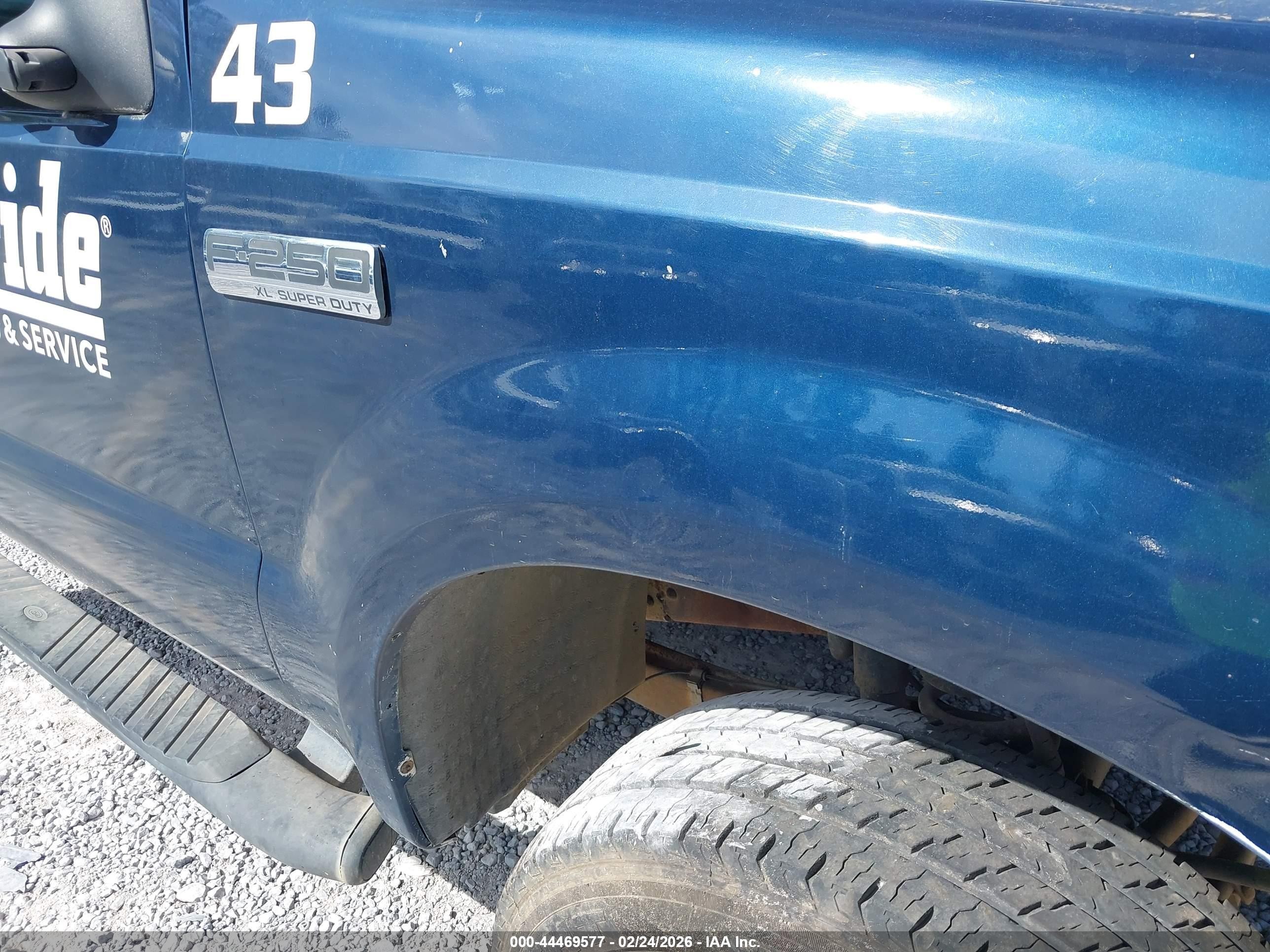 2007 Ford F-250 Lariat/xl/xlt Blue vin: 1FTSX21507EA80911