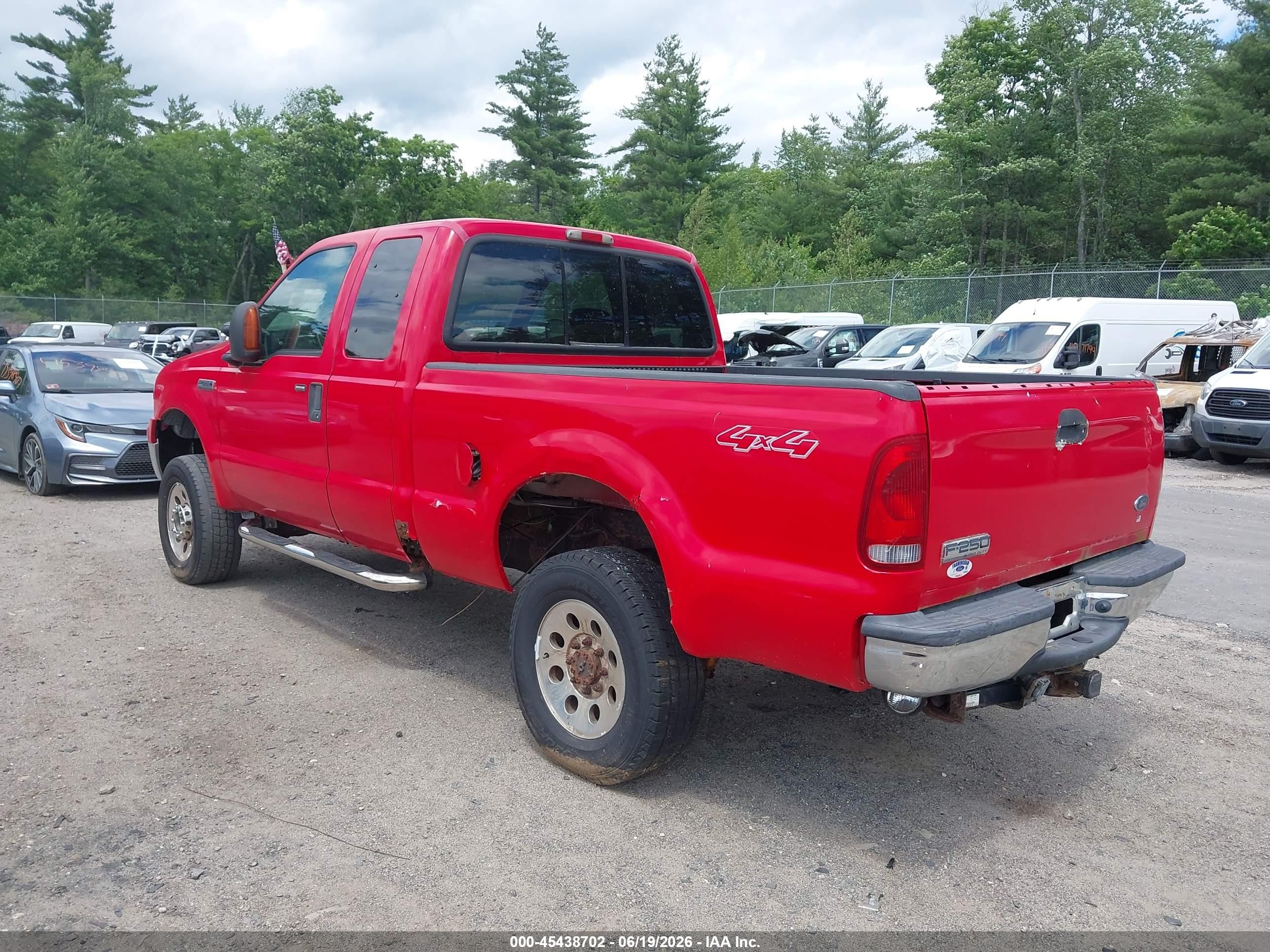 2006 Ford F-250 Lariat/xl/xlt Red vin: 1FTSX21526EA45513