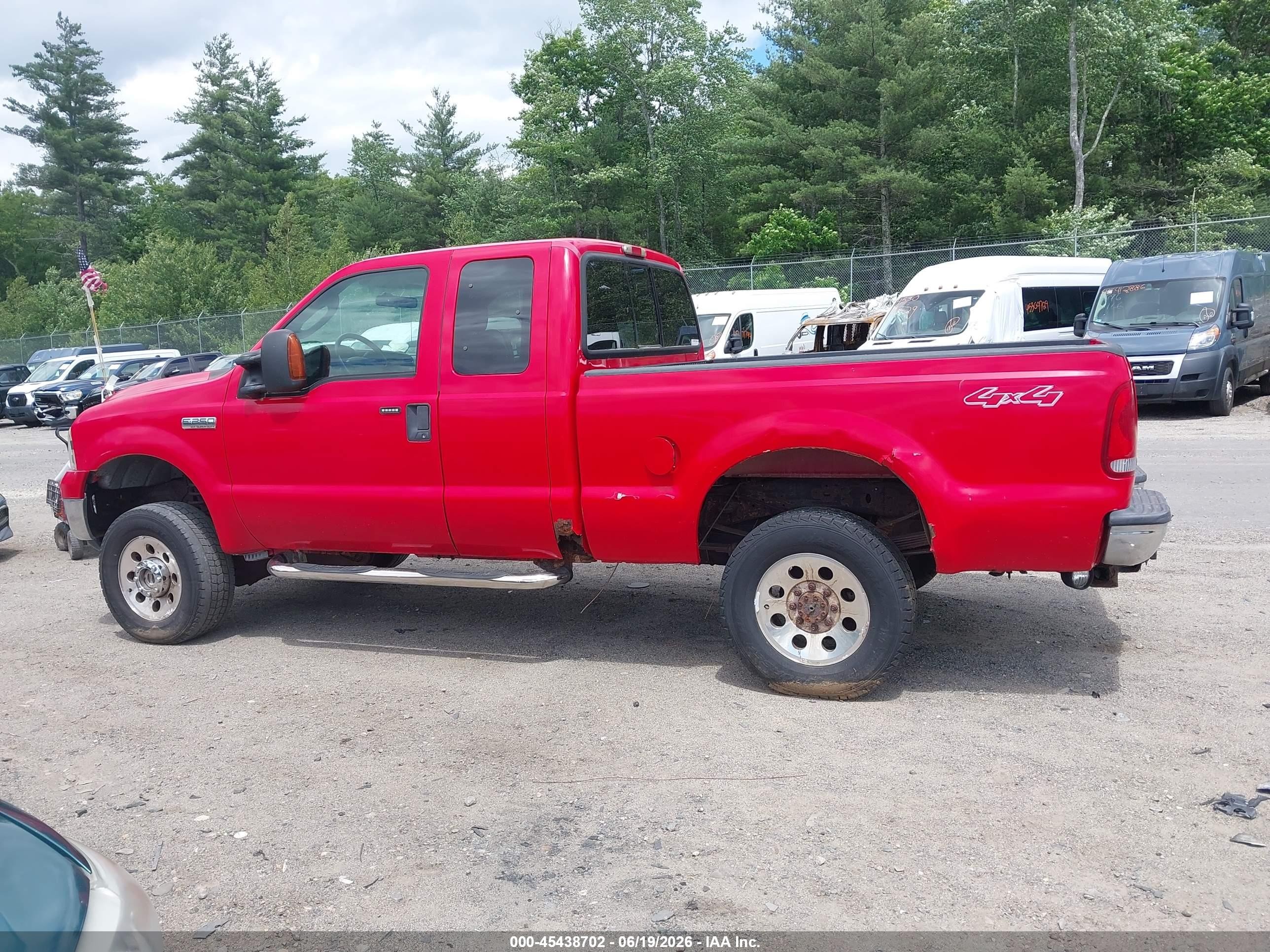 2006 Ford F-250 Lariat/xl/xlt Red vin: 1FTSX21526EA45513