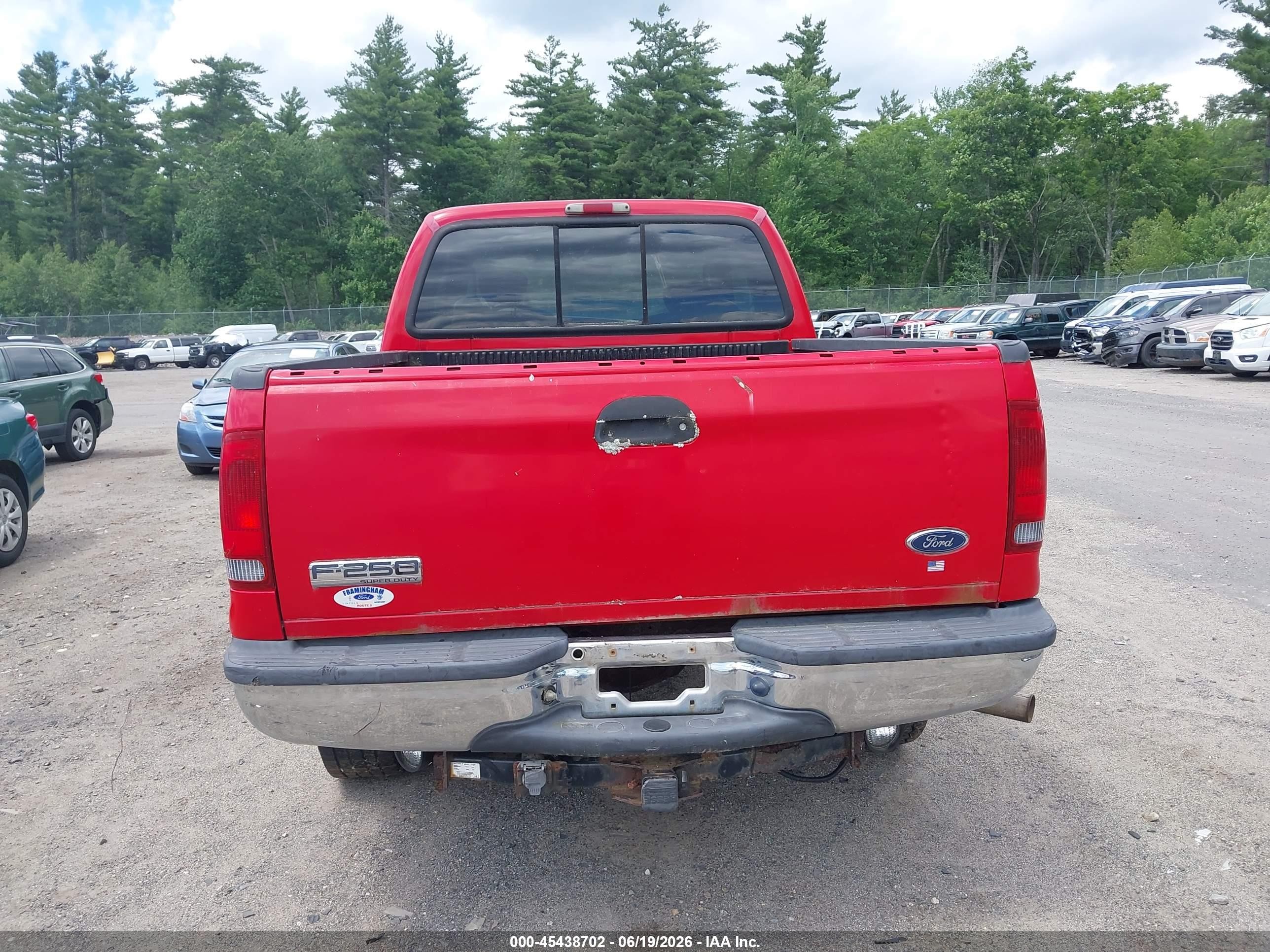 2006 Ford F-250 Lariat/xl/xlt Red vin: 1FTSX21526EA45513