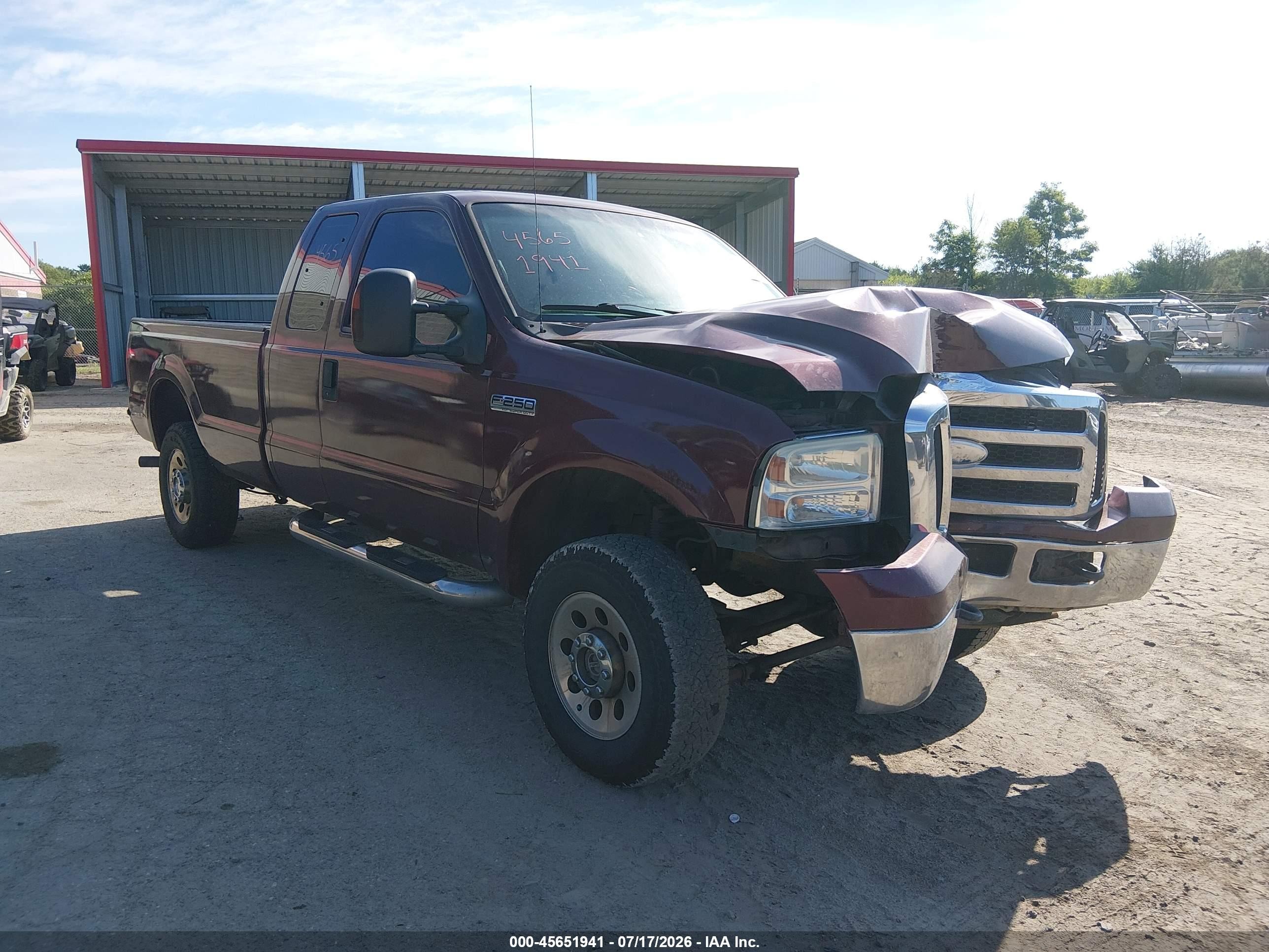 2006 Ford F-250 Lariat/xl/xlt Red vin: 1FTSX21526EB85495